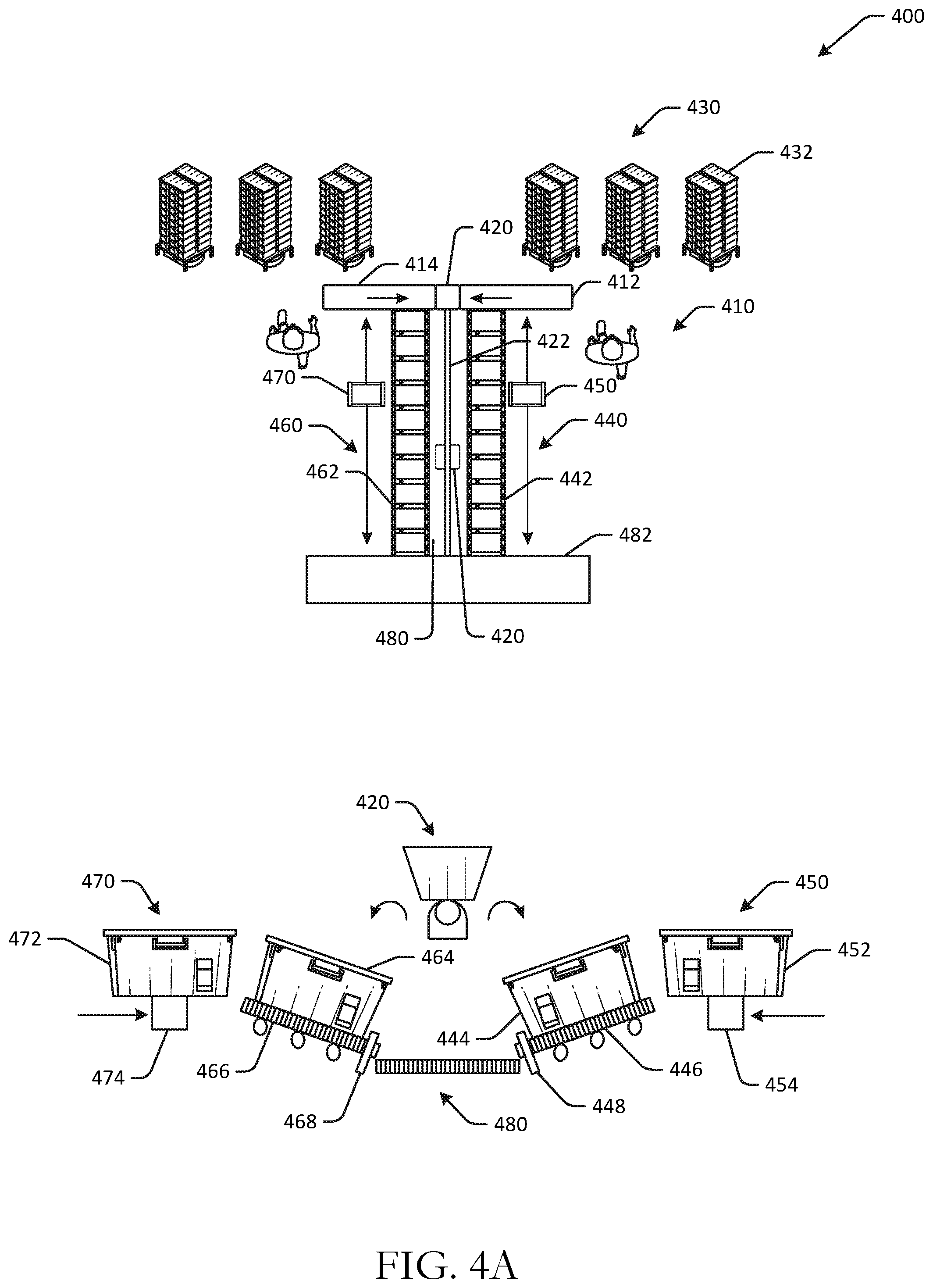 Patent US11772908 Figure 5 – Automated item picking stations