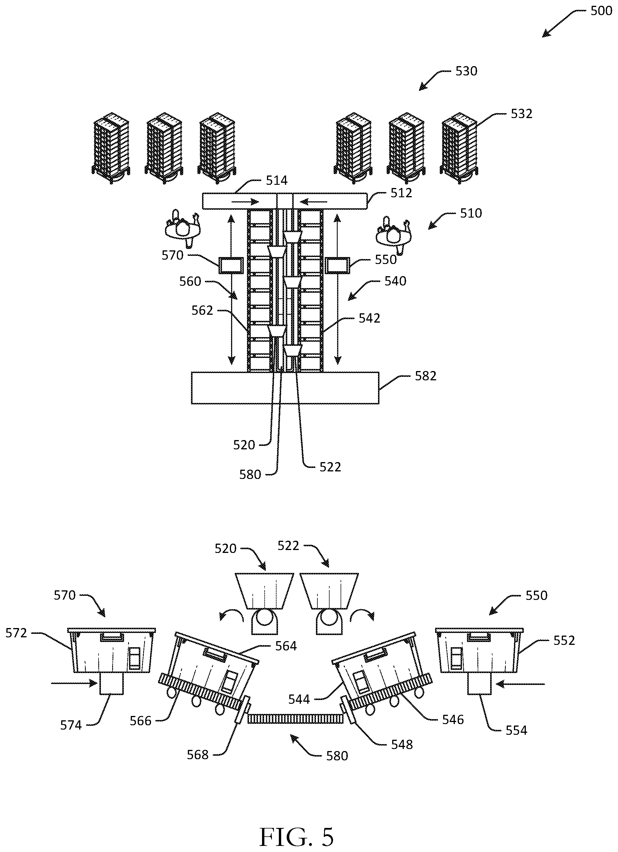 Patent US11772908 Figure 7 – Automated item picking stations