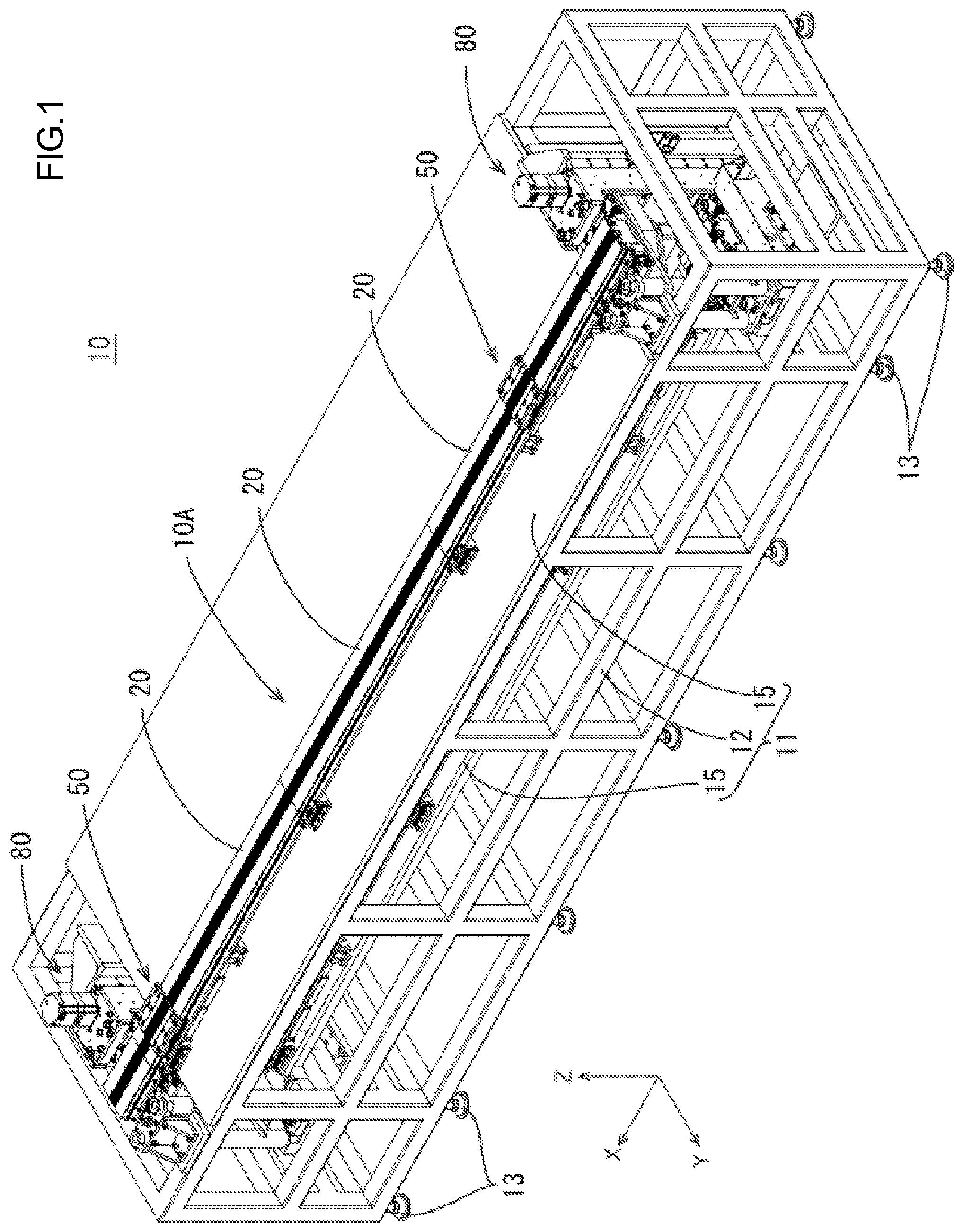 Patent US11772910 Figure 1 – Linear conveyor
