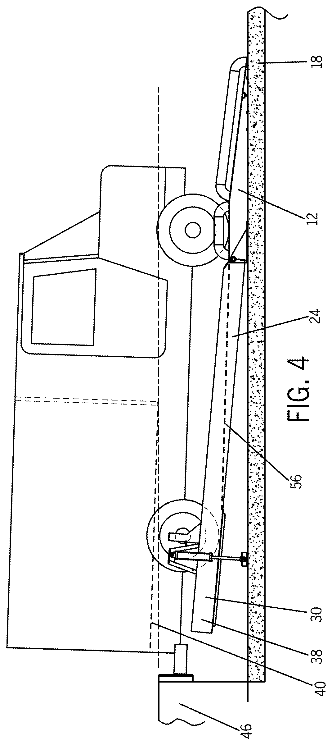 Patent US11772915 Figure 3 – Hydraulically-powered vehicle leveler