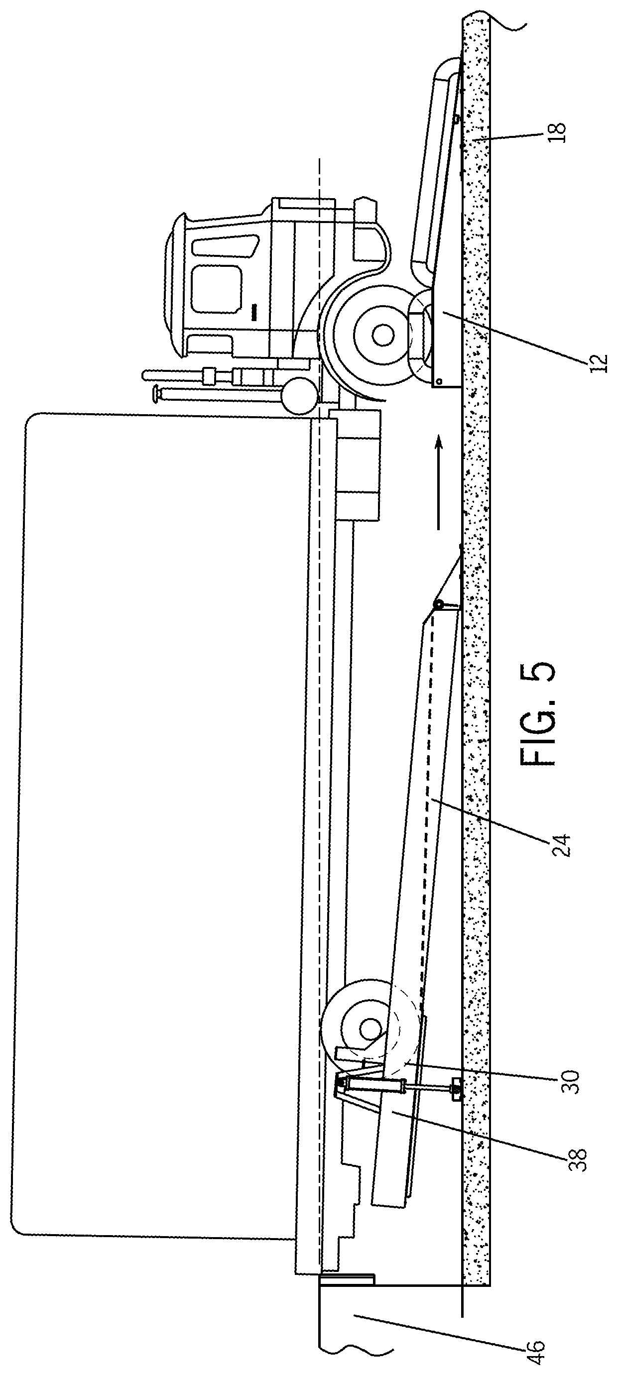 Patent US11772915 Figure 4 – Hydraulically-powered vehicle leveler