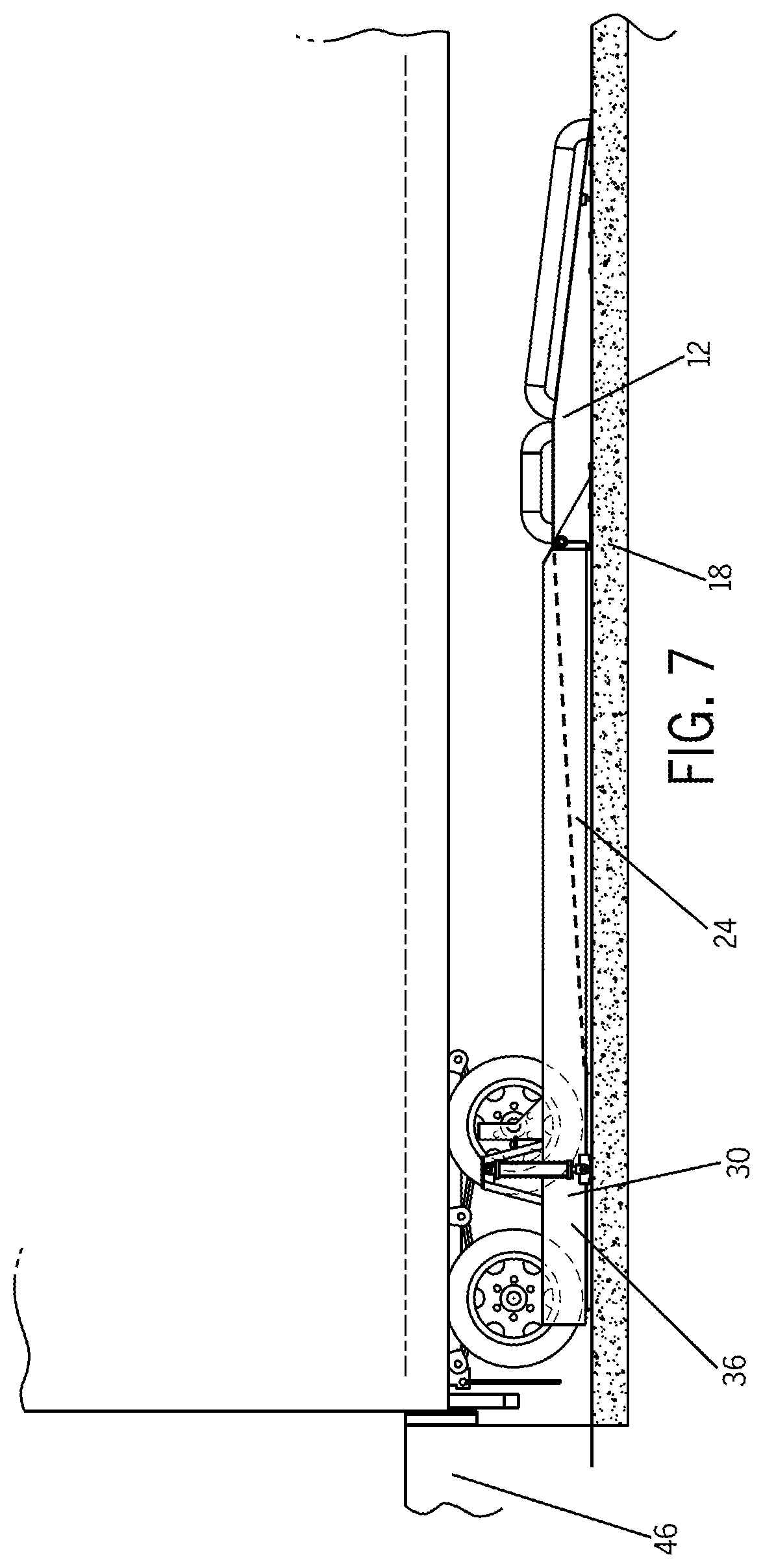 Patent US11772915 Figure 6 – Hydraulically-powered vehicle leveler
