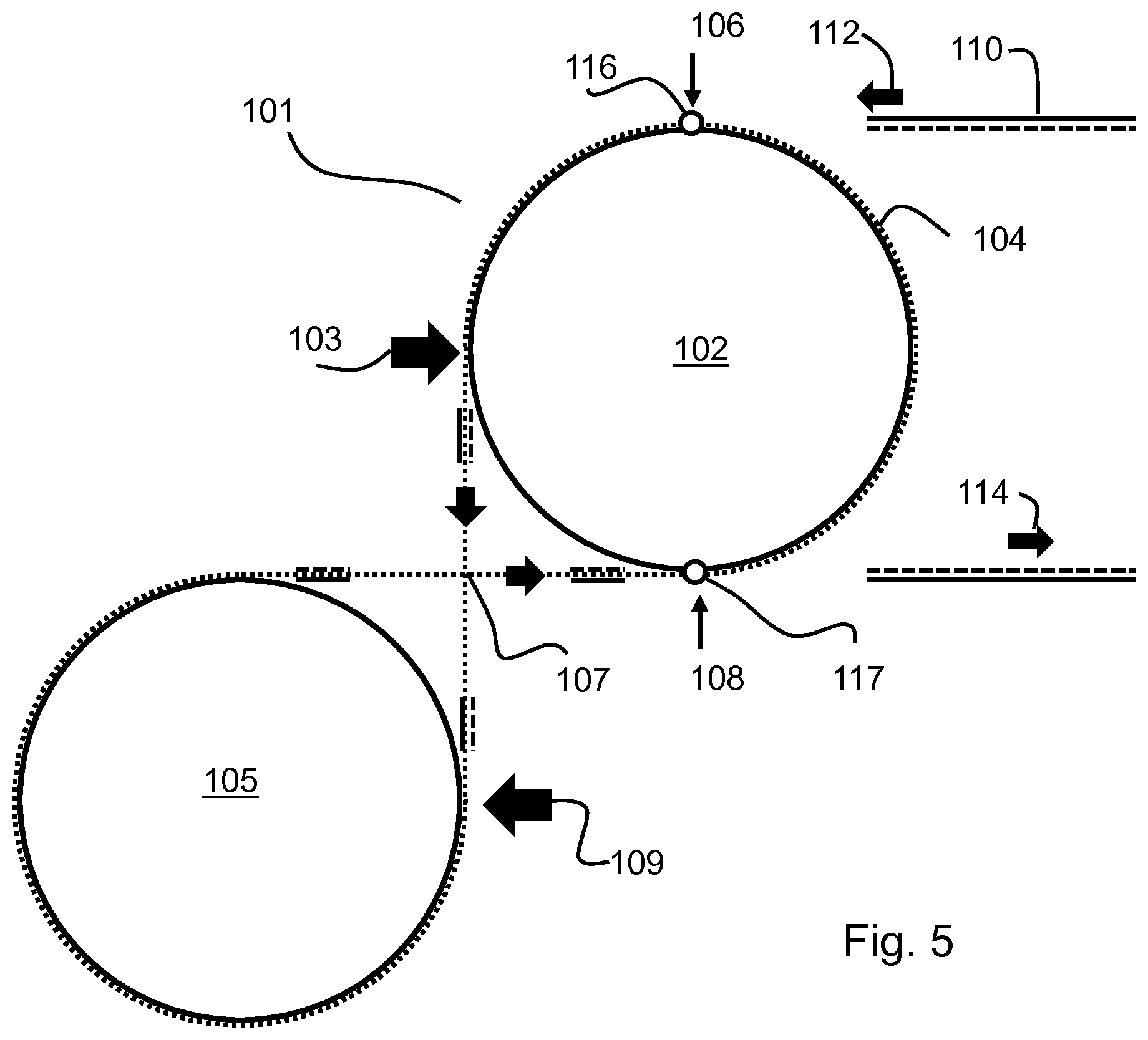 Patent US11772921 Figure 4 – Printing system comprising a transport apparatus engaged with a track and method of printing