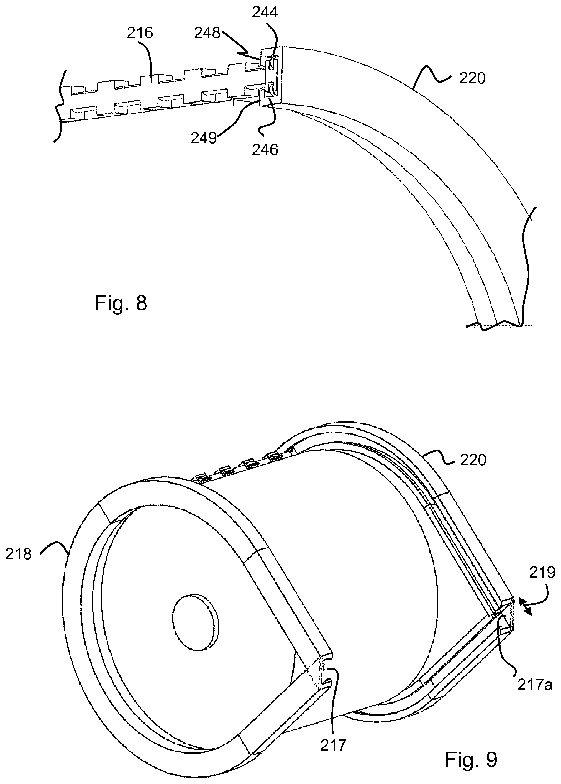 Patent US11772921 Figure 7 – Printing system comprising a transport apparatus engaged with a track and method of printing