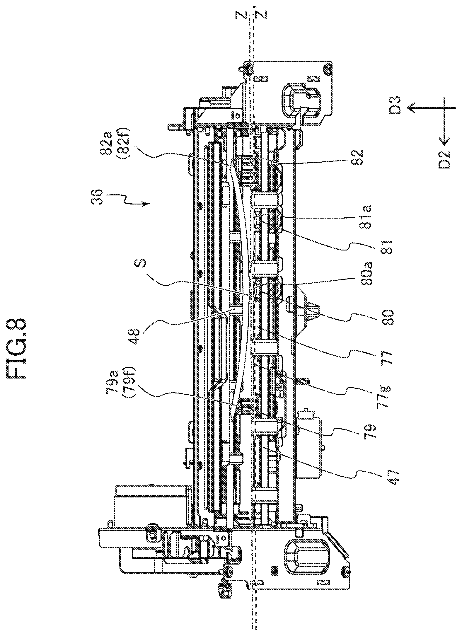 Patent US11772926 Figure 8 – Sheet discharging apparatus, sheet processing apparatus, and image forming system