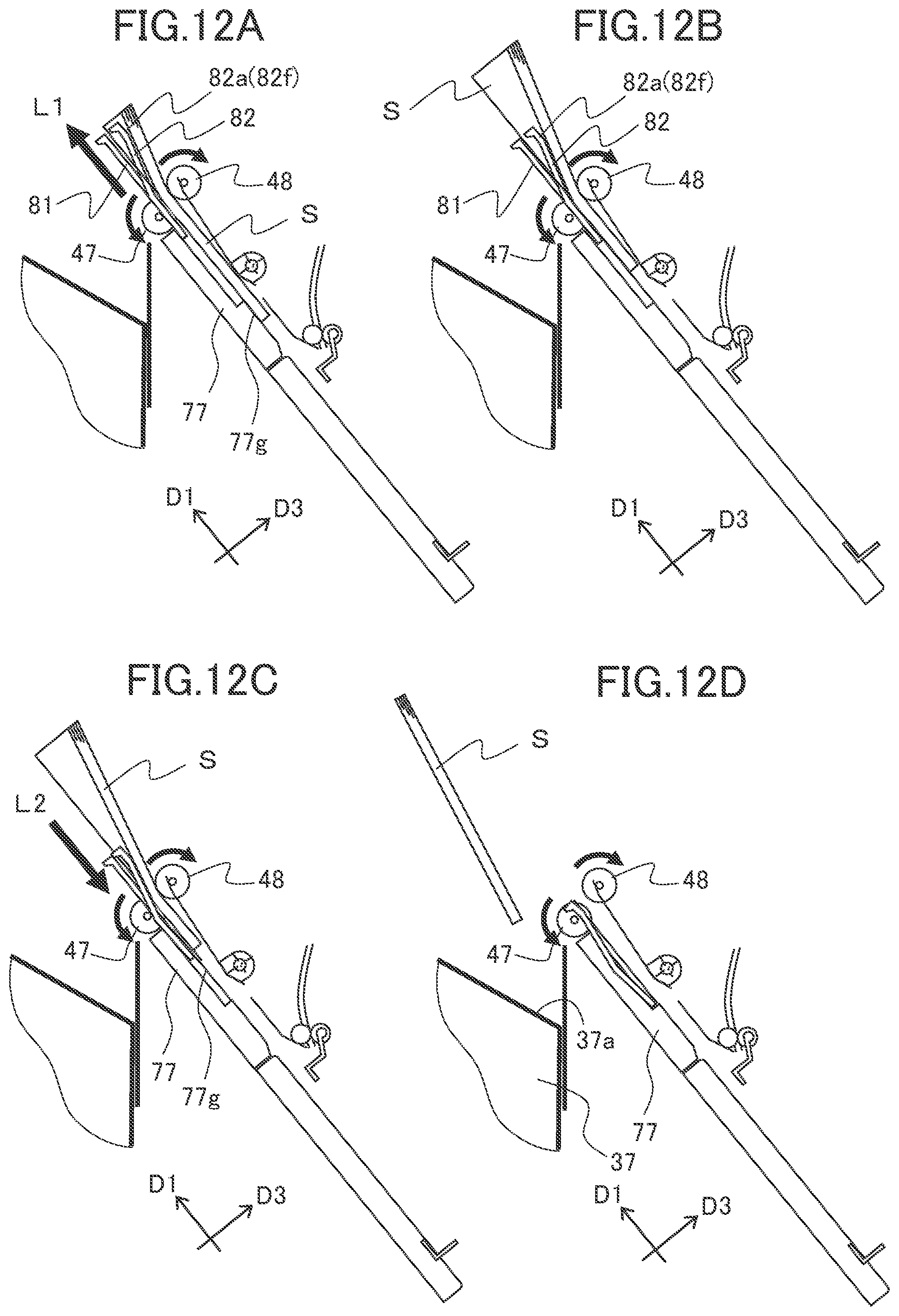 Patent US11772926 Figure 12 – Sheet discharging apparatus, sheet processing apparatus, and image forming system