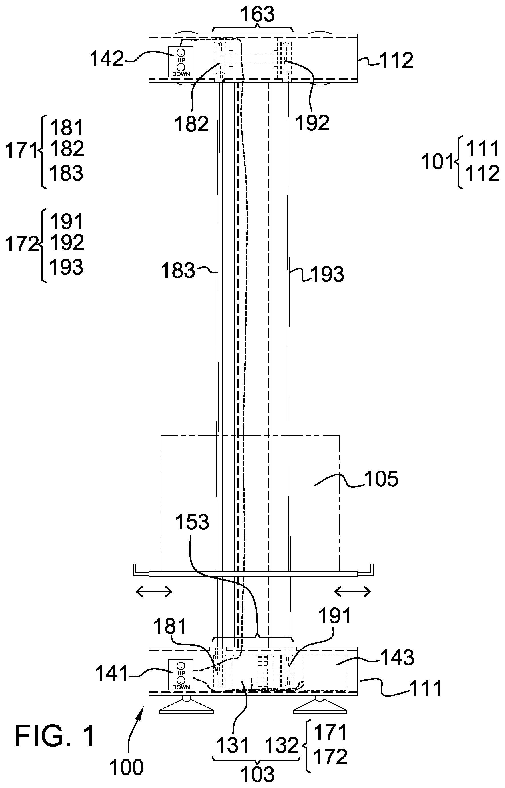 Patent US11772936 Figure 1 – Portable transport apparatus
