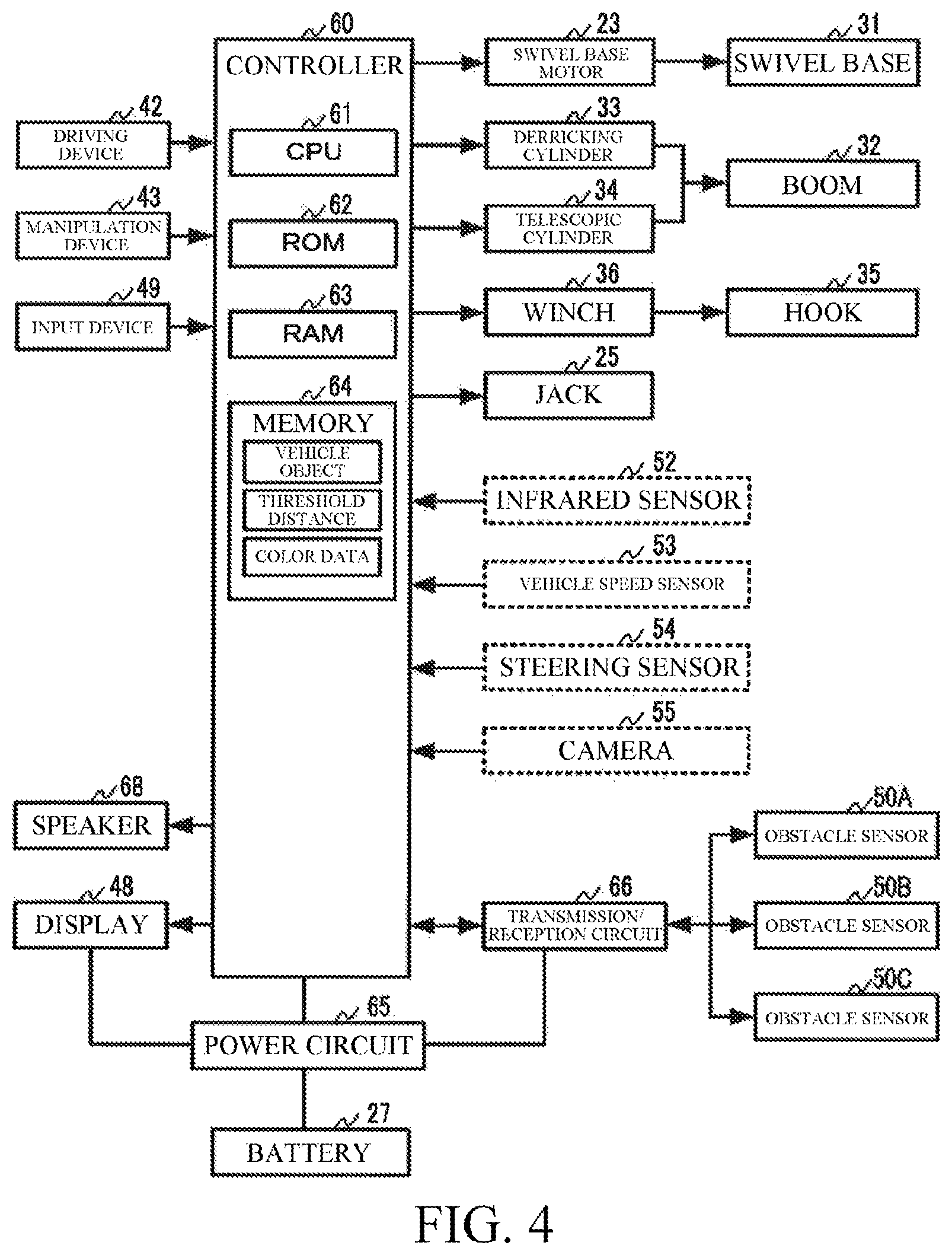 Patent US11772941 Figure 4 – Crane vehicle
