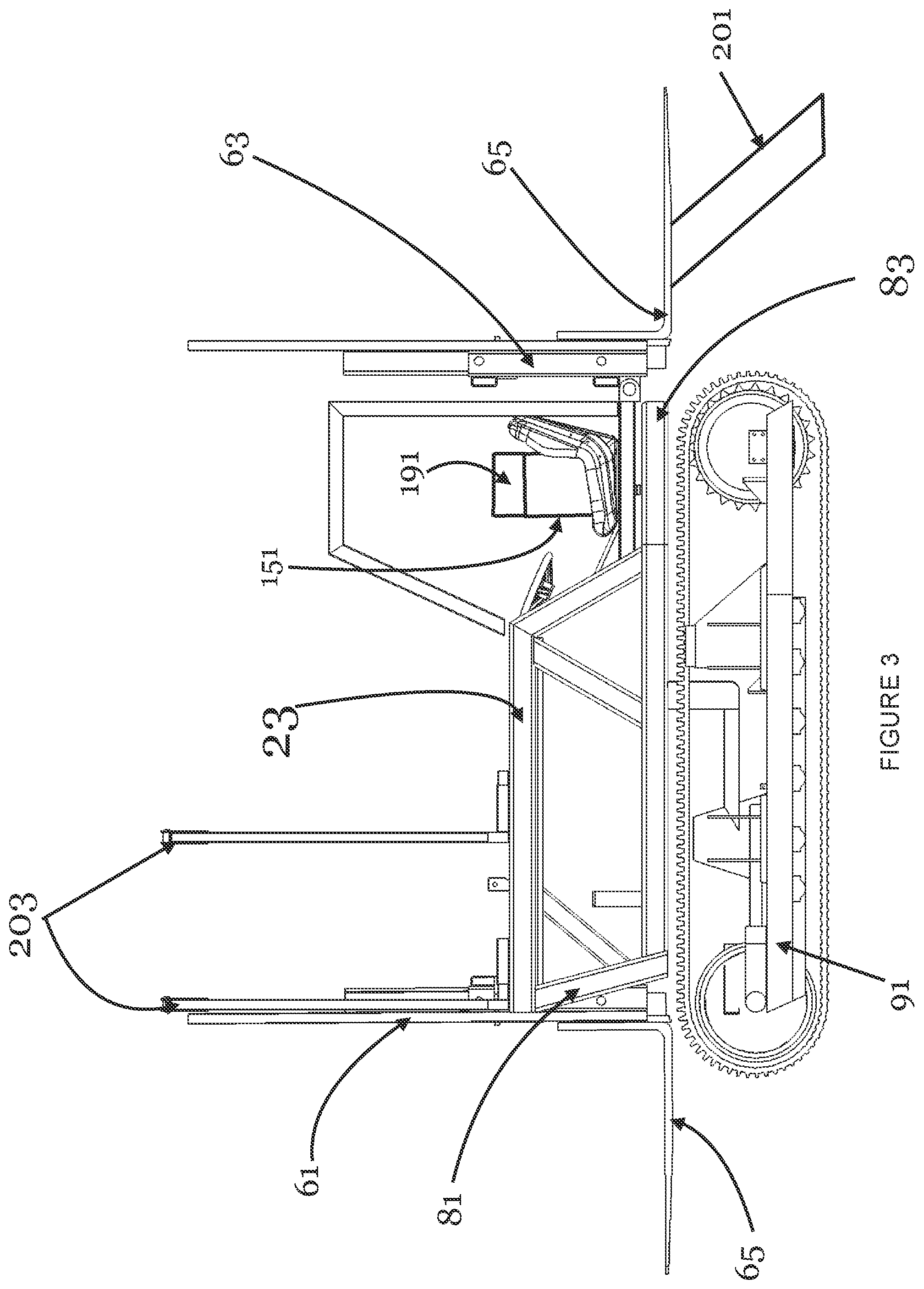 Patent US11772945 Figure 3 – Straddle fork vehicle