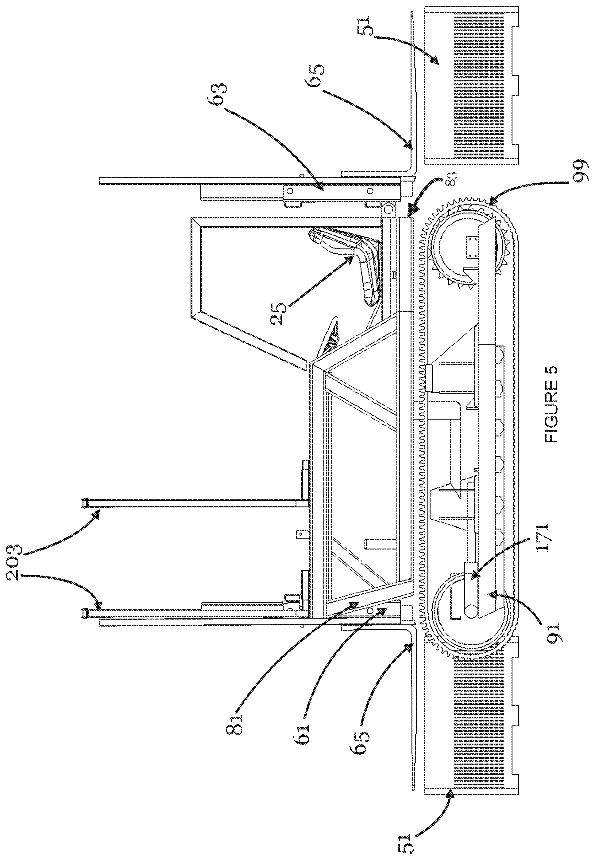 Patent US11772945 Figure 5 – Straddle fork vehicle