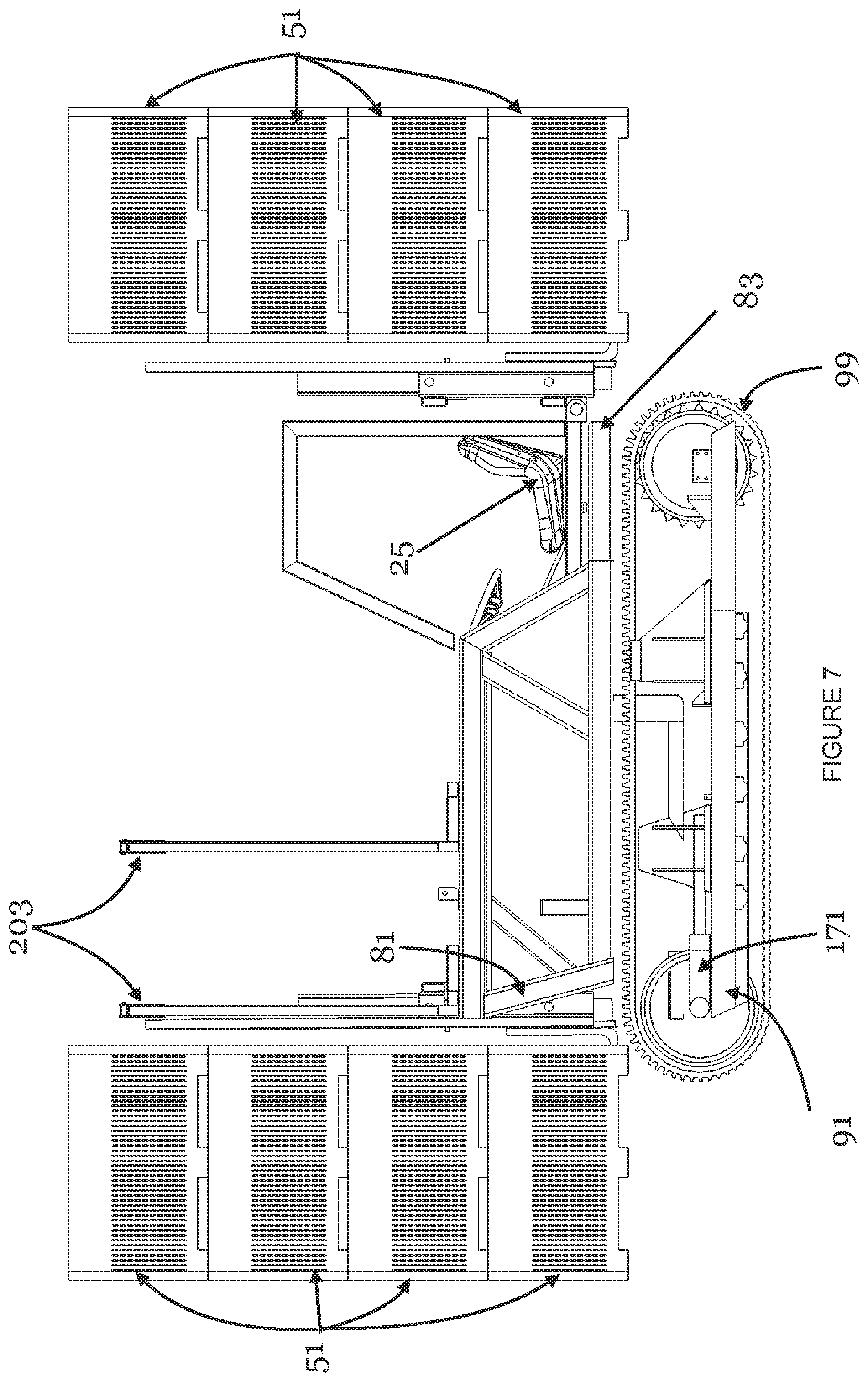 Patent US11772945 Figure 7 – Straddle fork vehicle
