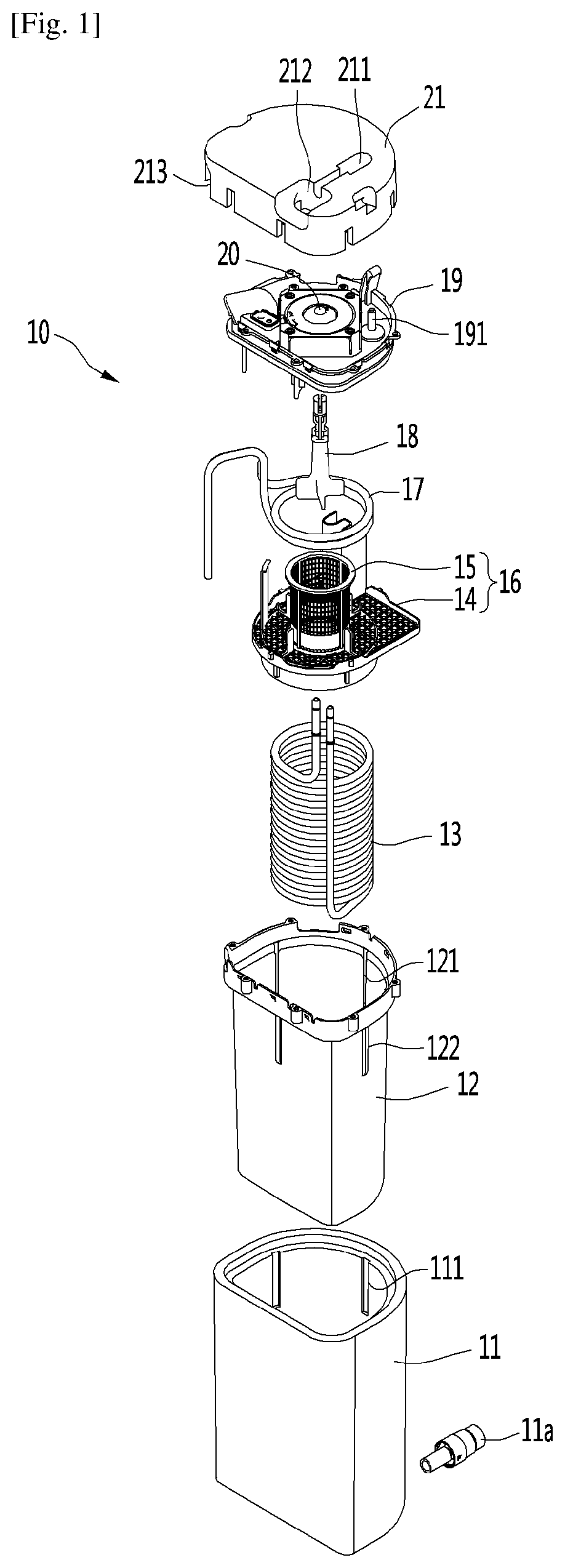 Patent US11772951 — Cooling unit for water purifier — Figure 1
