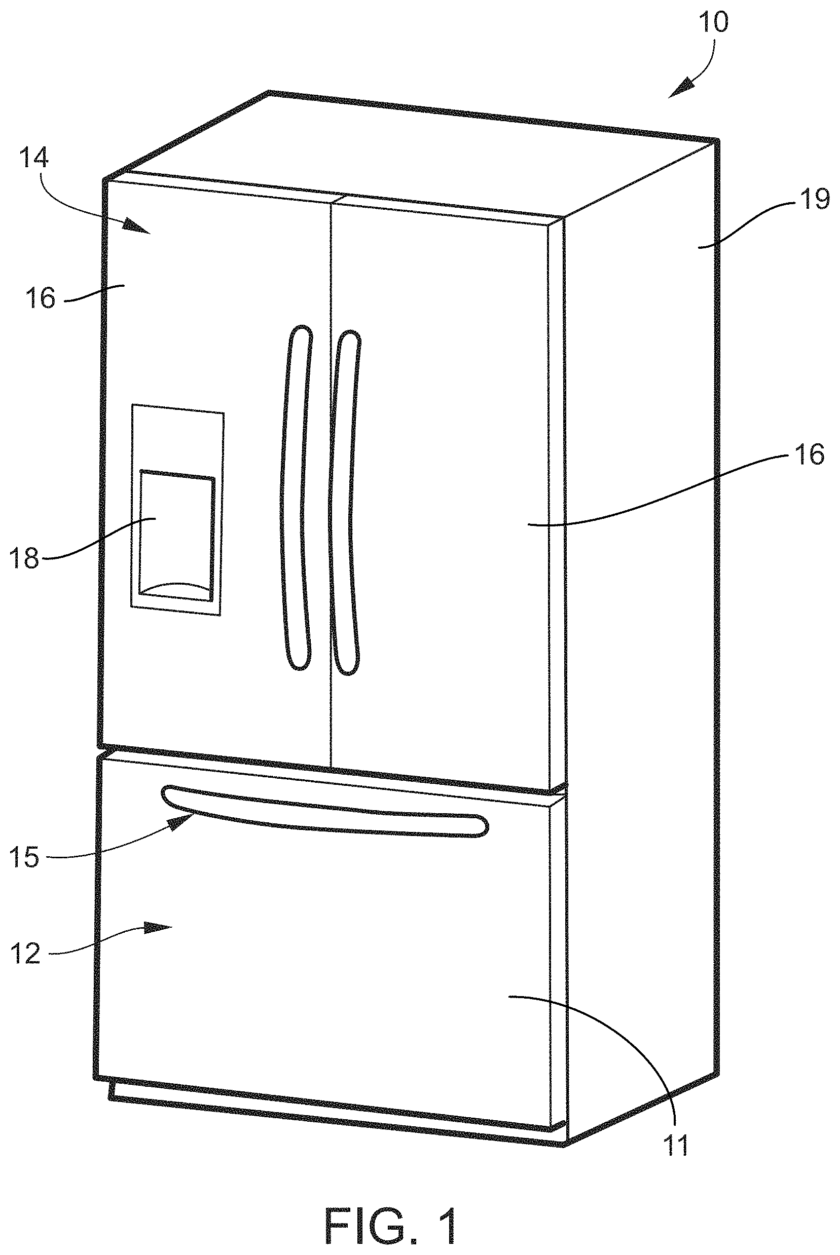 Patent US11772953 Figure 1 – Automatic water dispenser for refrigerator