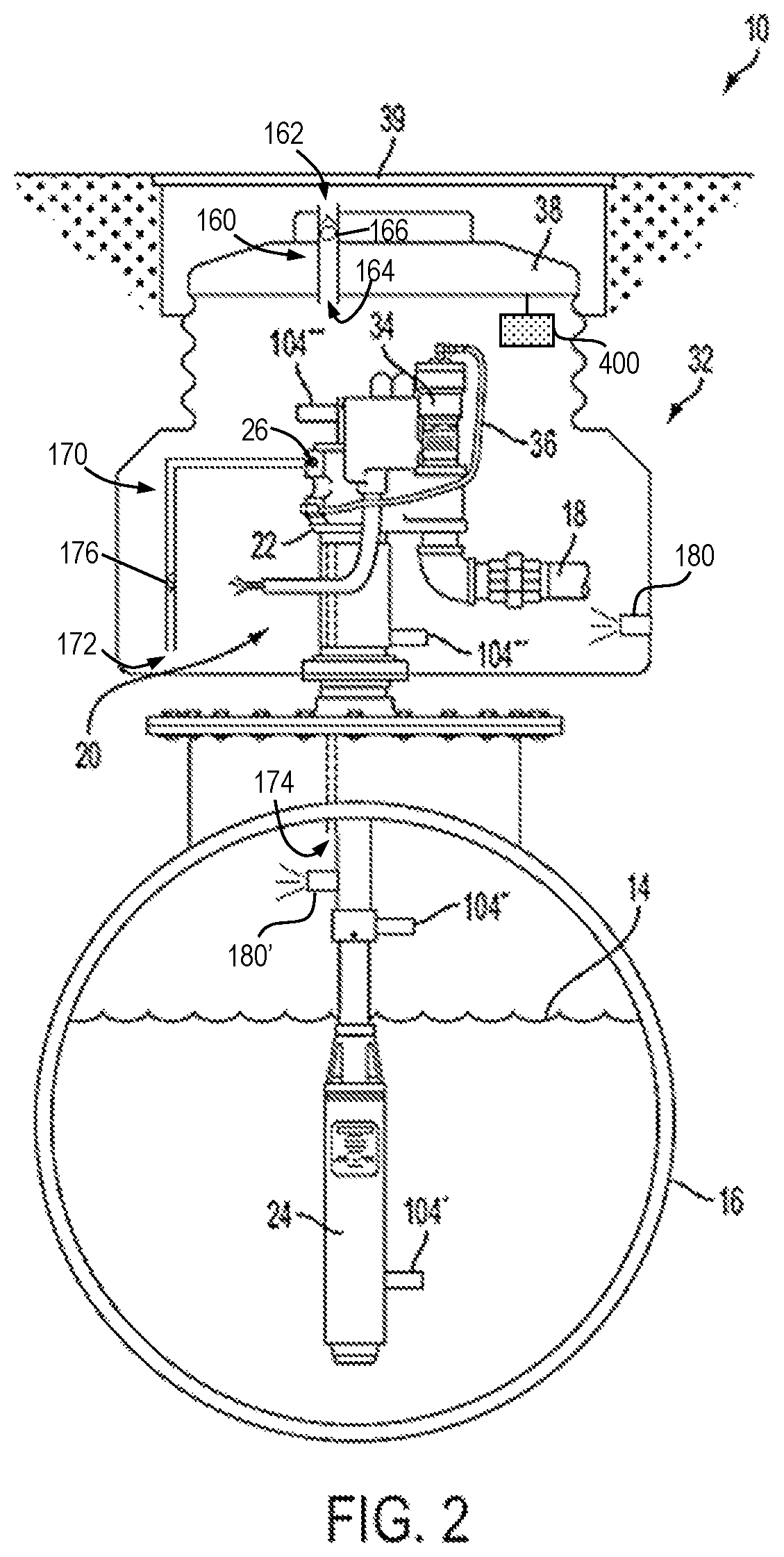 Patent US11772956 Figure 2 – Method and apparatus for limiting acidic corrosion and contamination in fuel delivery systems