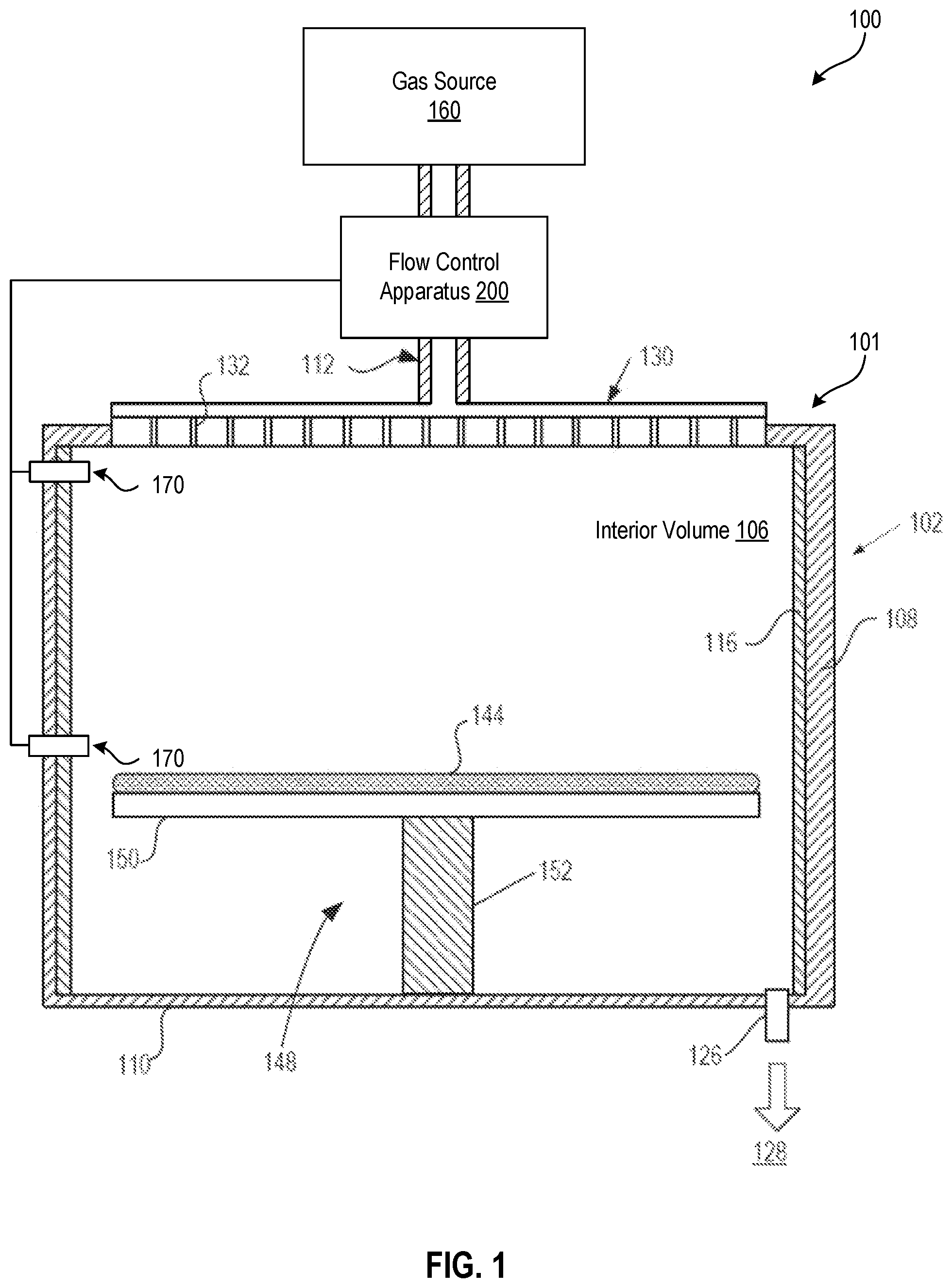 Patent US11772958 Figure 1 – Mass flow control based on micro-electromechanical devices
