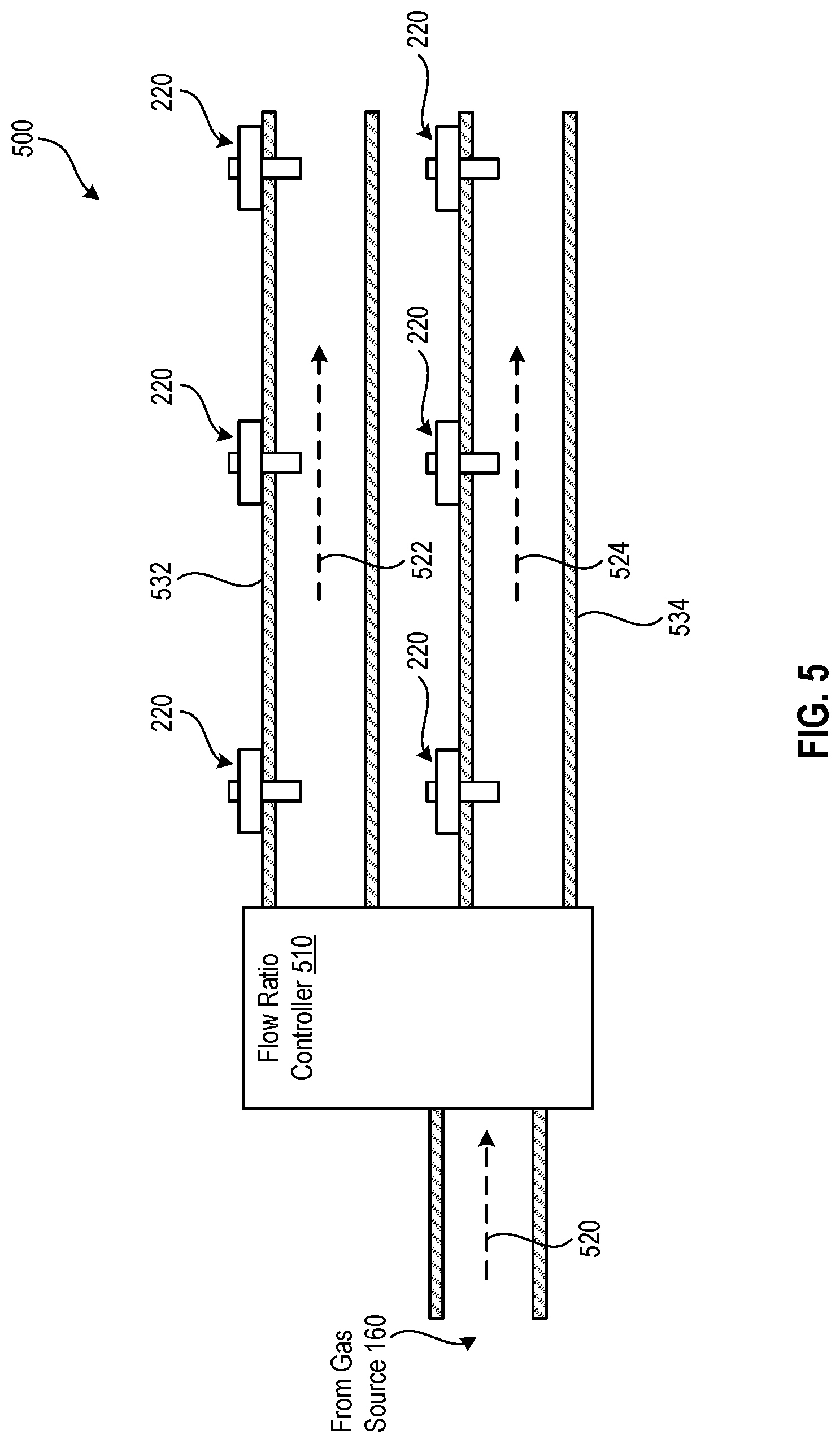 Patent US11772958 Figure 5 – Mass flow control based on micro-electromechanical devices
