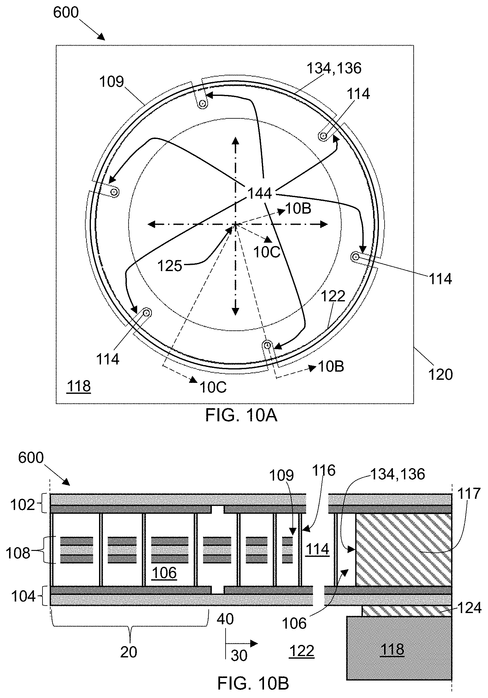 Patent US11772961 Figure 6 – MEMS device with perimeter barometric relief pierce