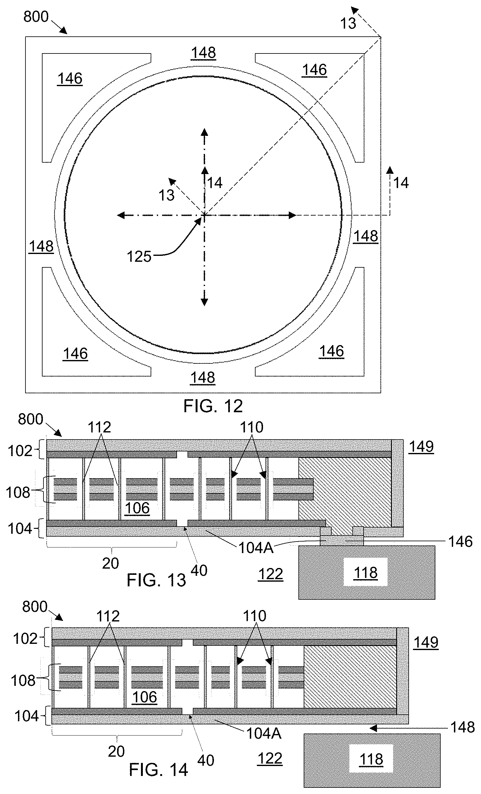 Patent US11772961 Figure 10 – MEMS device with perimeter barometric relief pierce