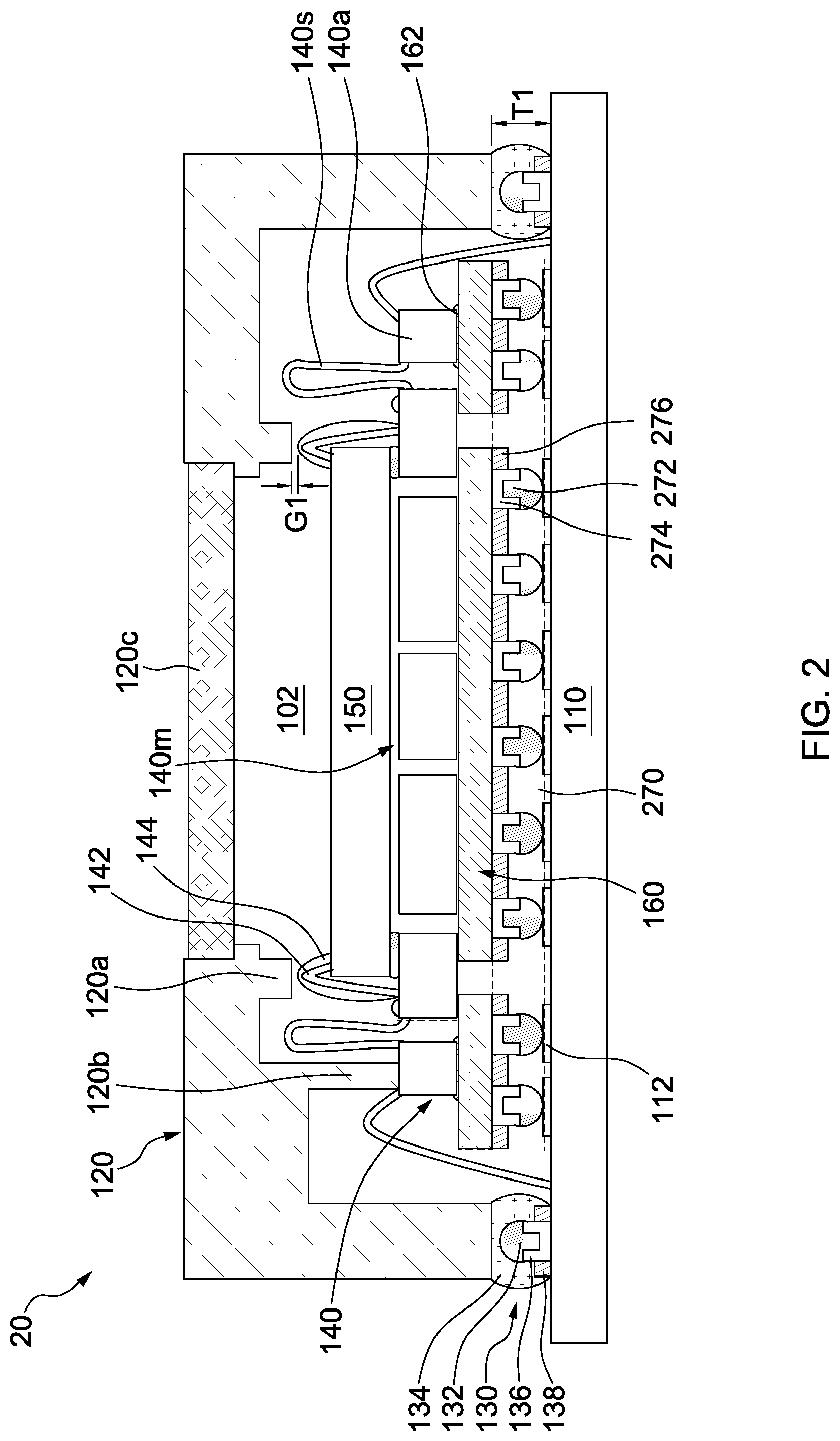 Patent US11772962 Figure 2 – MEMS package and forming method thereof