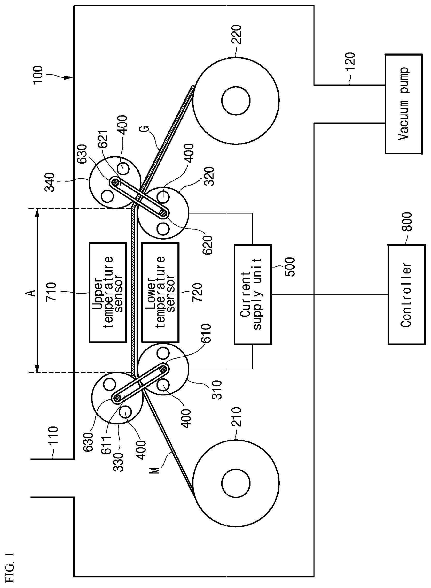 Patent US11772974 — Graphene preparation apparatus using Joule heating and preparation method therefor — Figure 1
