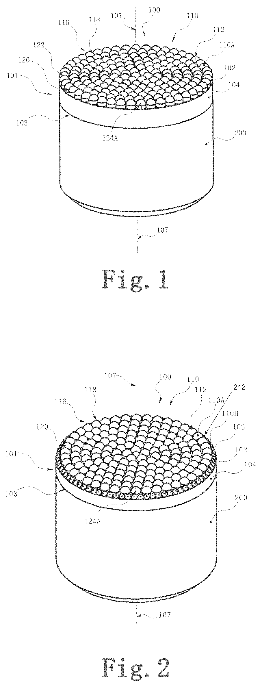 Patent US11772977 Figure 1 – Polycrystalline diamond compact table with polycrystalline diamond extensions therefrom