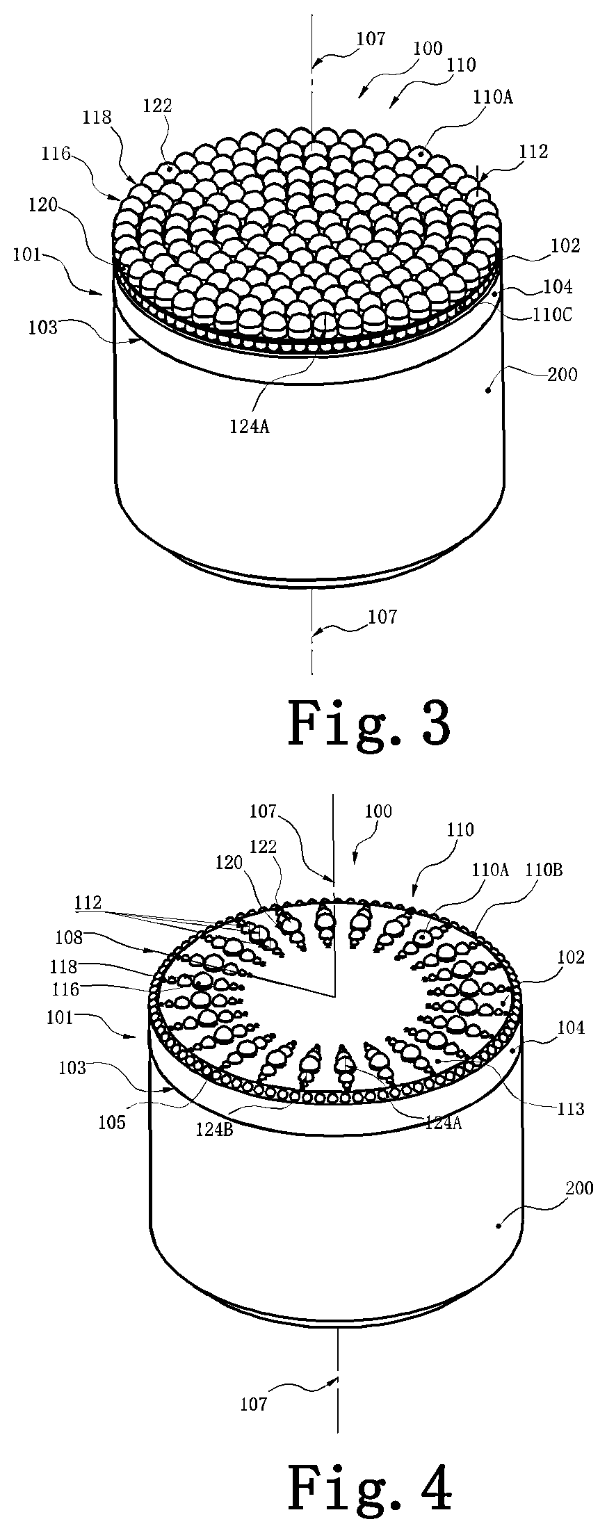 Patent US11772977 Figure 2 – Polycrystalline diamond compact table with polycrystalline diamond extensions therefrom