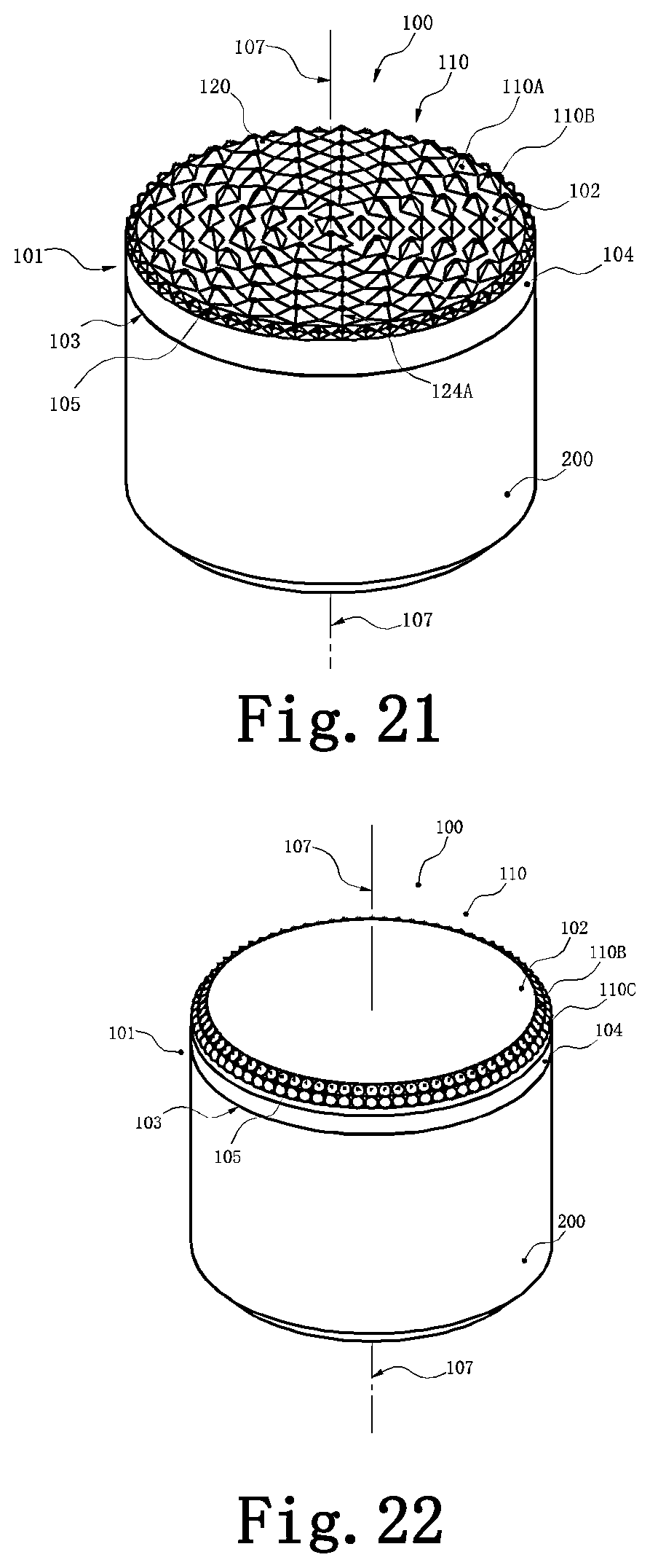 Patent US11772977 Figure 11 – Polycrystalline diamond compact table with polycrystalline diamond extensions therefrom