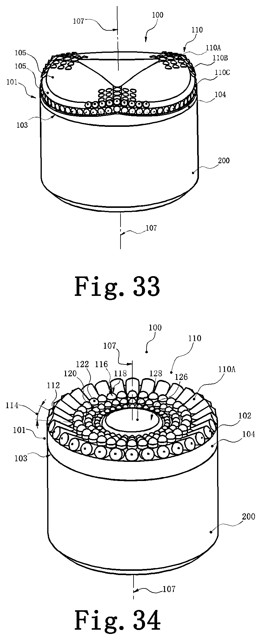 Patent US11772977 Figure 17 – Polycrystalline diamond compact table with polycrystalline diamond extensions therefrom