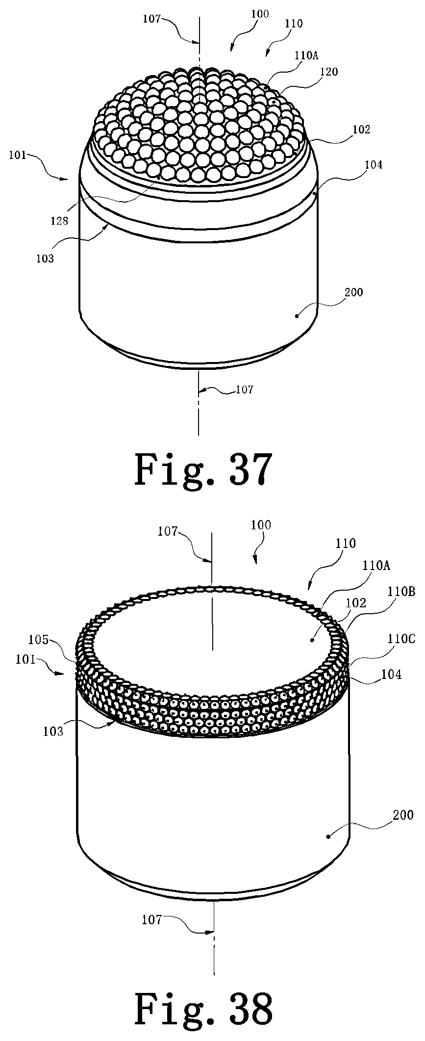 Patent US11772977 Figure 19 – Polycrystalline diamond compact table with polycrystalline diamond extensions therefrom