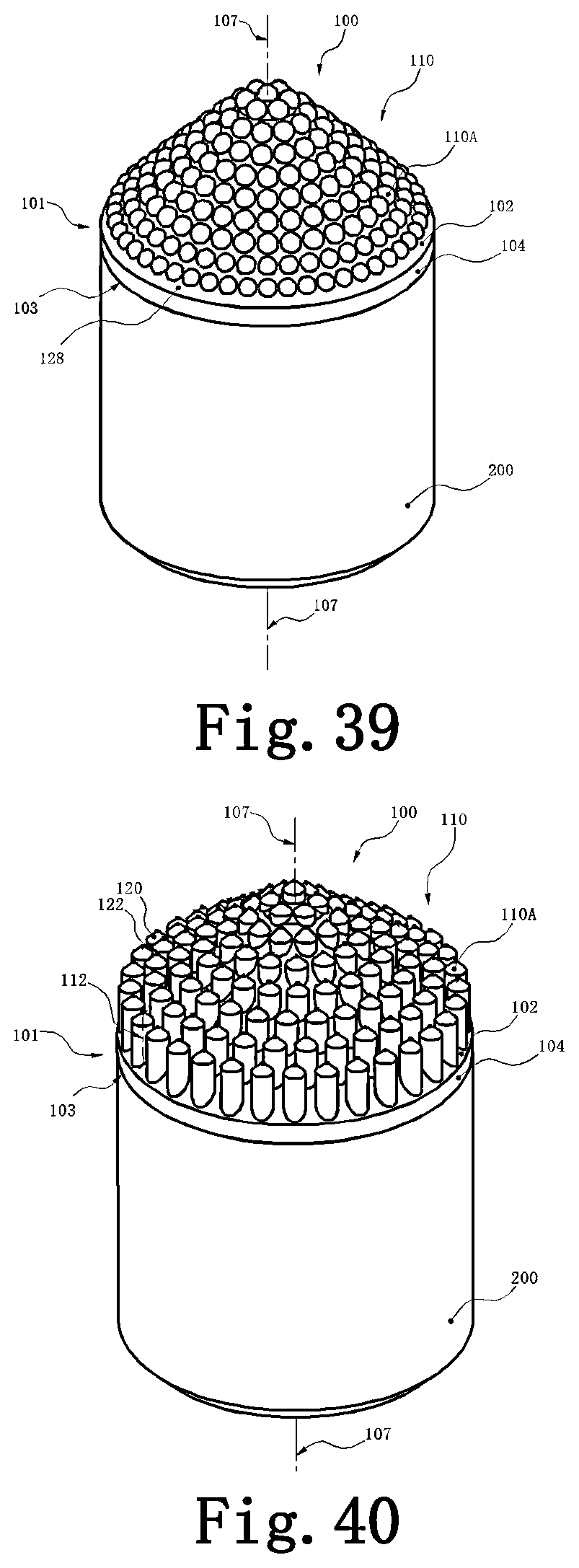 Patent US11772977 Figure 20 – Polycrystalline diamond compact table with polycrystalline diamond extensions therefrom