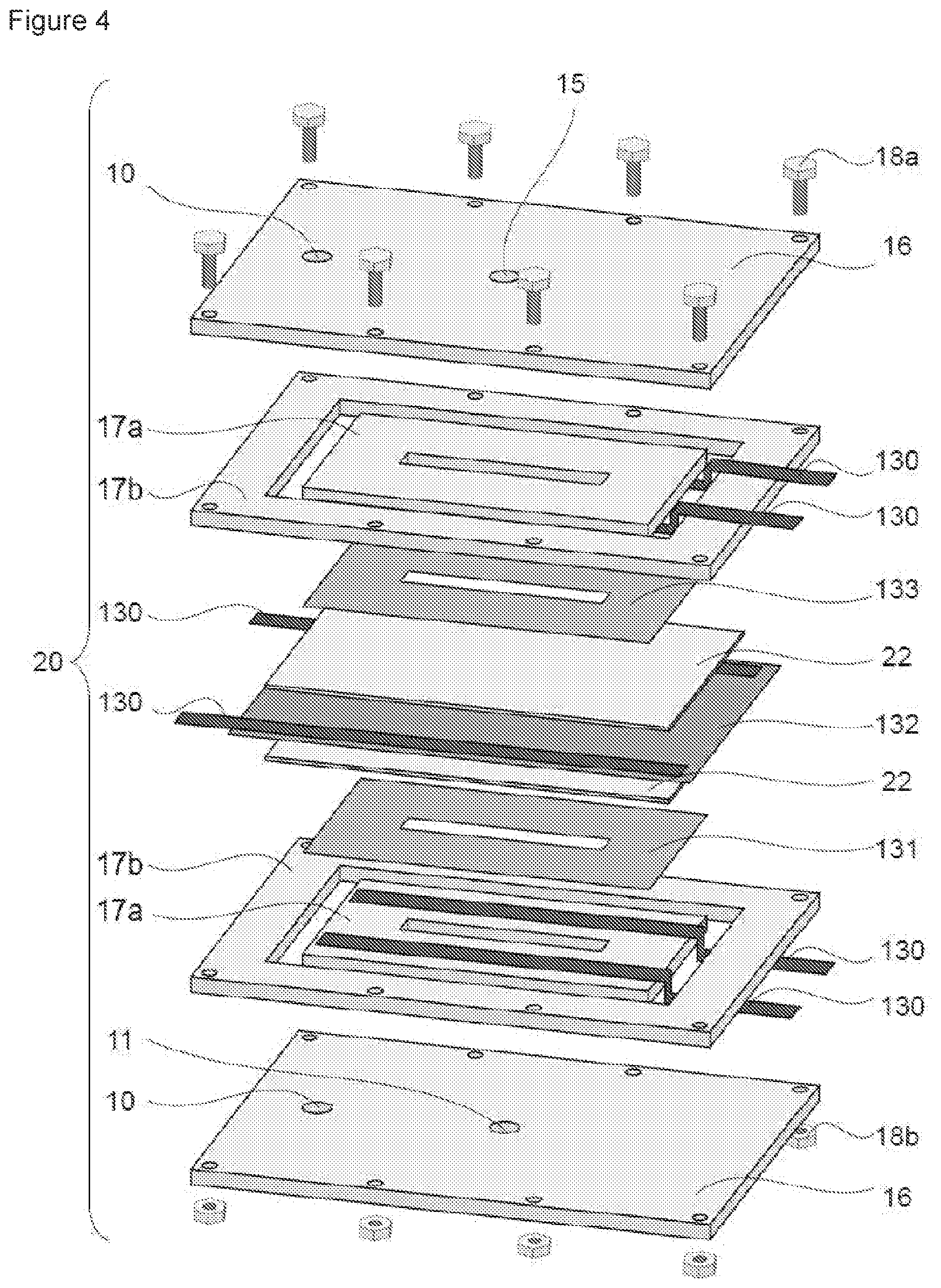 Patent US11772992 Figure 3 – Deionization device and method for at least partially deionizing a feed liquid in which an electrolyte is dissolved, and apparatuses using such devices