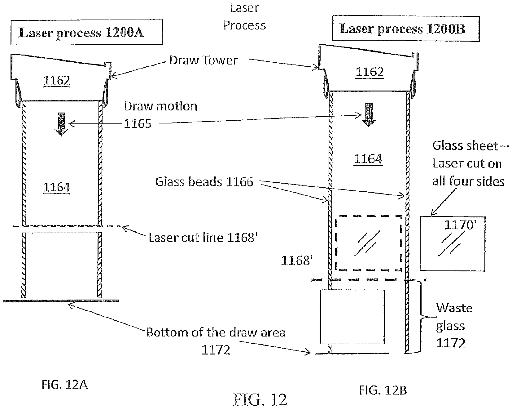 Patent US11773004 Figure 19 – Laser cutting and processing of display glass compositions