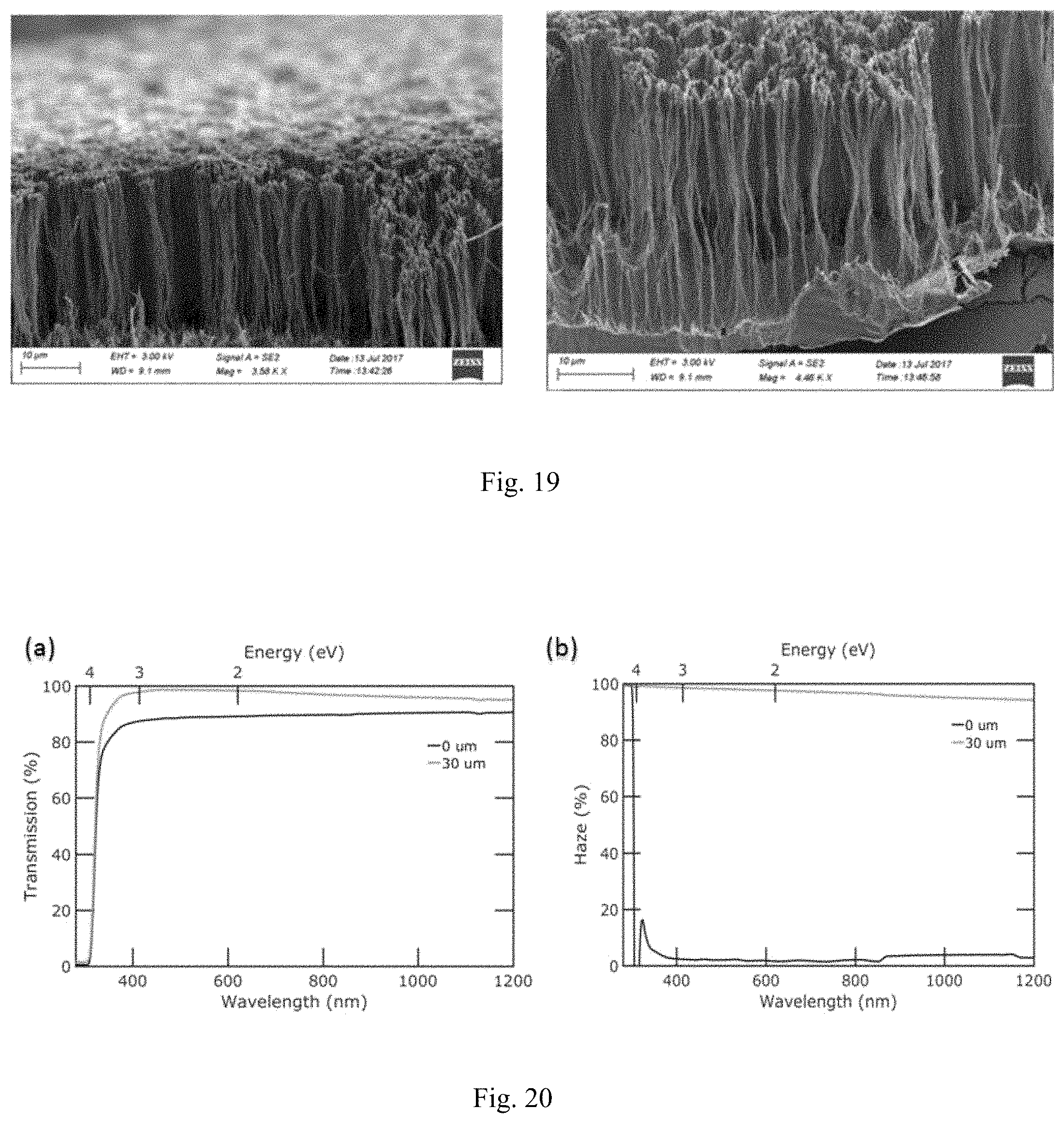 Patent US11773010 Figure 19 – High transparency, high haze nanostructured structures