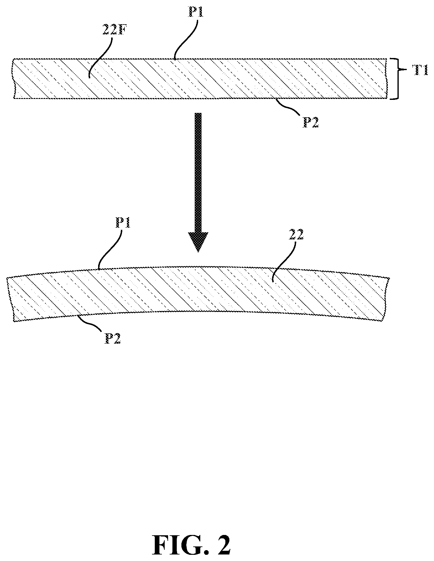 Patent US11773011 Figure 2 – Glass assembly including a conductive feature and method of manufacturing thereof