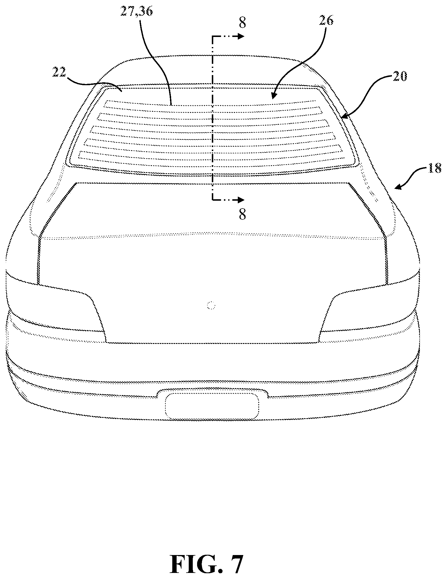 Patent US11773011 Figure 8 – Glass assembly including a conductive feature and method of manufacturing thereof