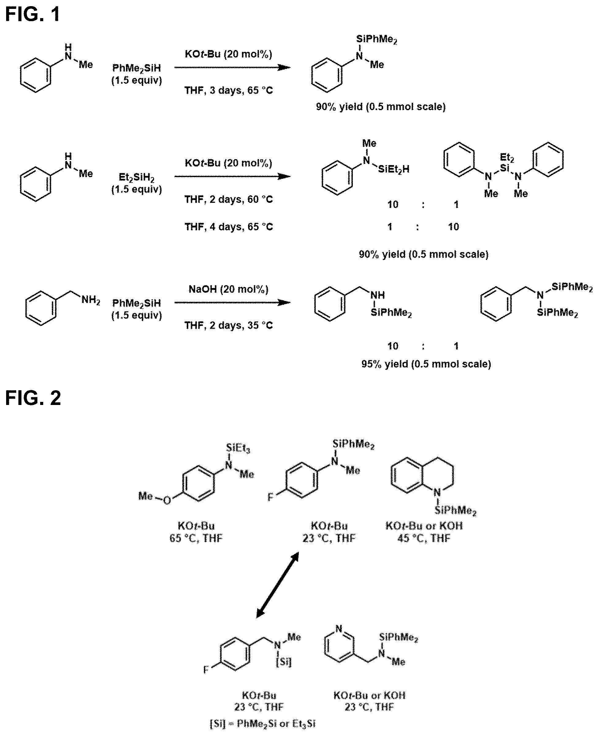 Patent US11773116 Figure 1 – Hydrosilylamines and fluorosilylamines and methods of making the same