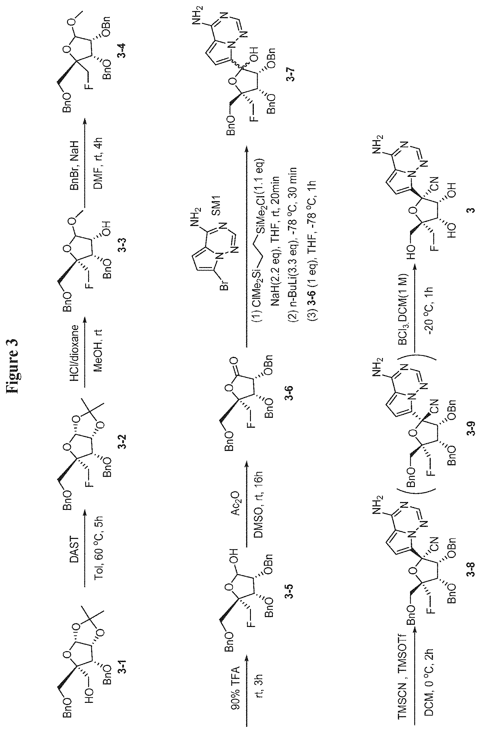 Patent US11773126 Figure 3 – Substituted nucleosides, nucleotides and analogs thereof