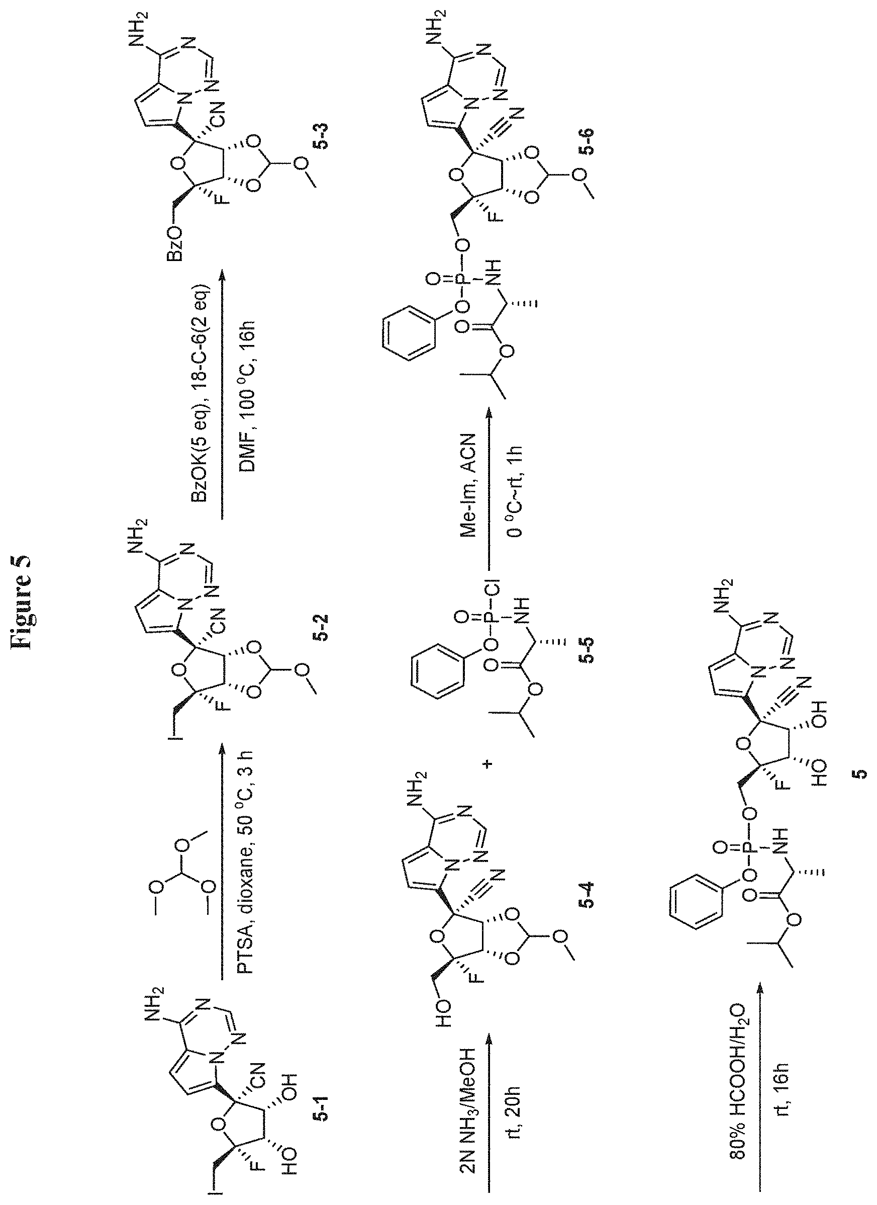 Patent US11773126 Figure 5 – Substituted nucleosides, nucleotides and analogs thereof