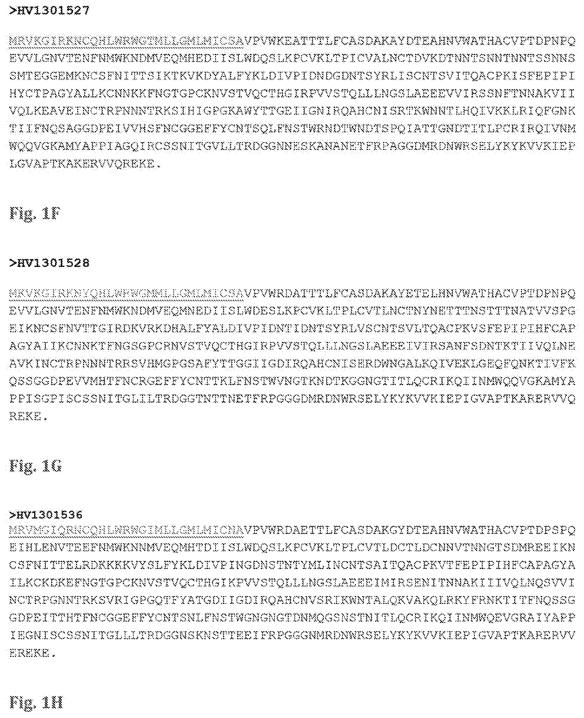 Patent US11773144 Figure 3 – Mosaic HIV-1 envelopes to induce ADCC responses