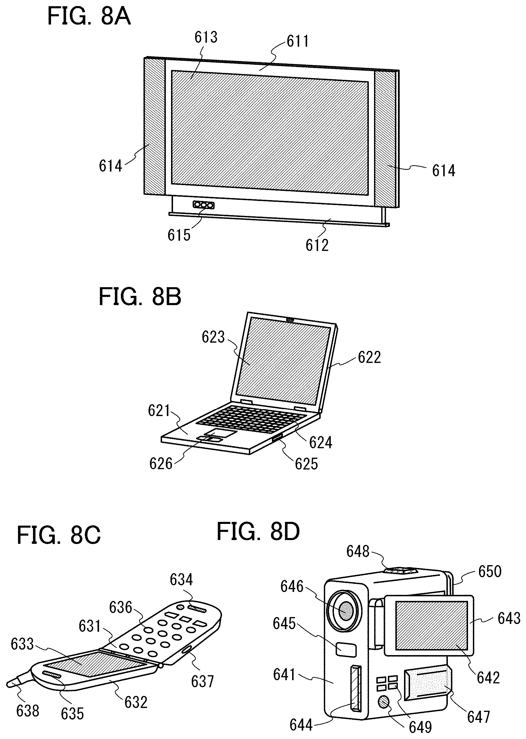 Patent US11773321 Figure 8 – Light-emitting element, light-emitting device, electronic device, lighting device, and novel organic compound