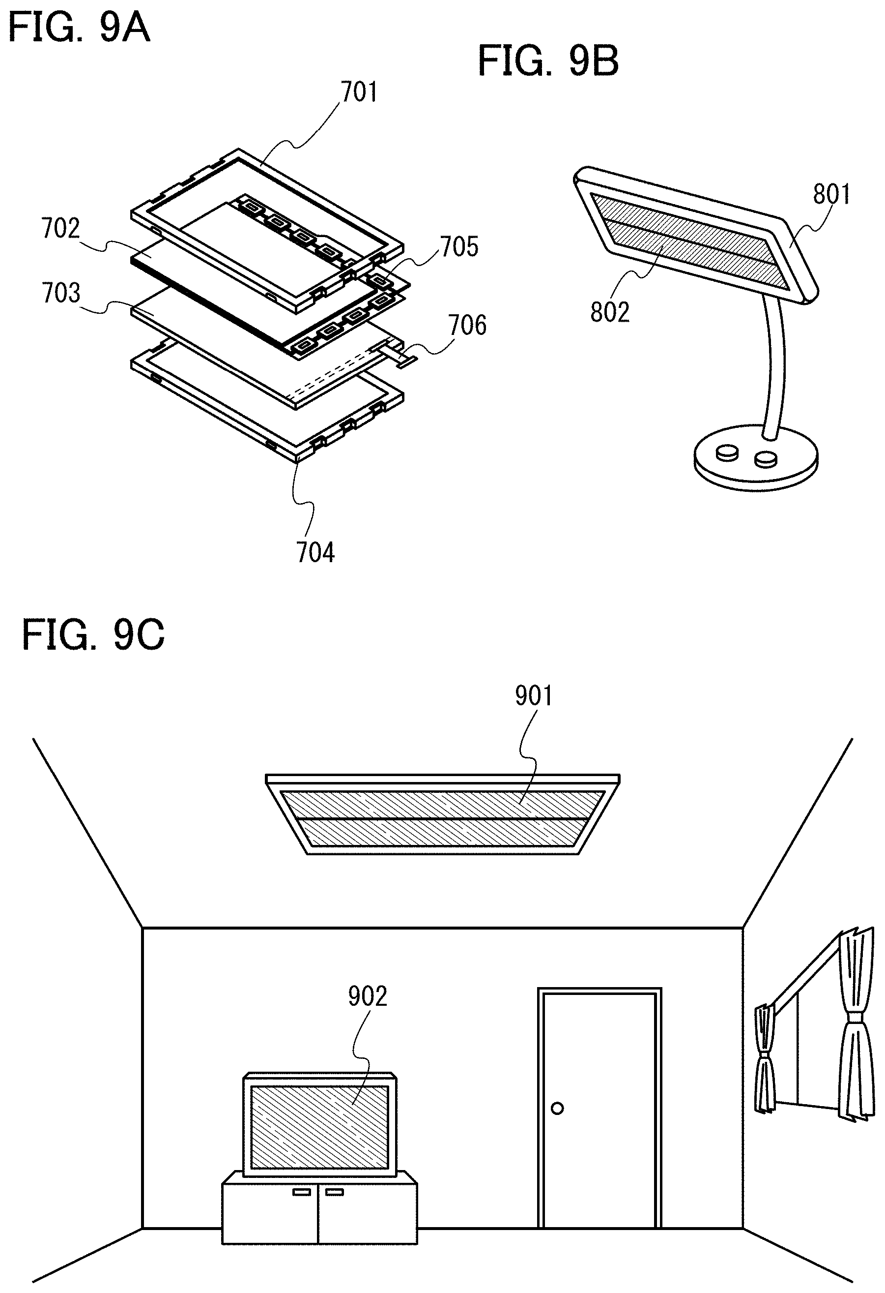 Patent US11773321 Figure 9 – Light-emitting element, light-emitting device, electronic device, lighting device, and novel organic compound