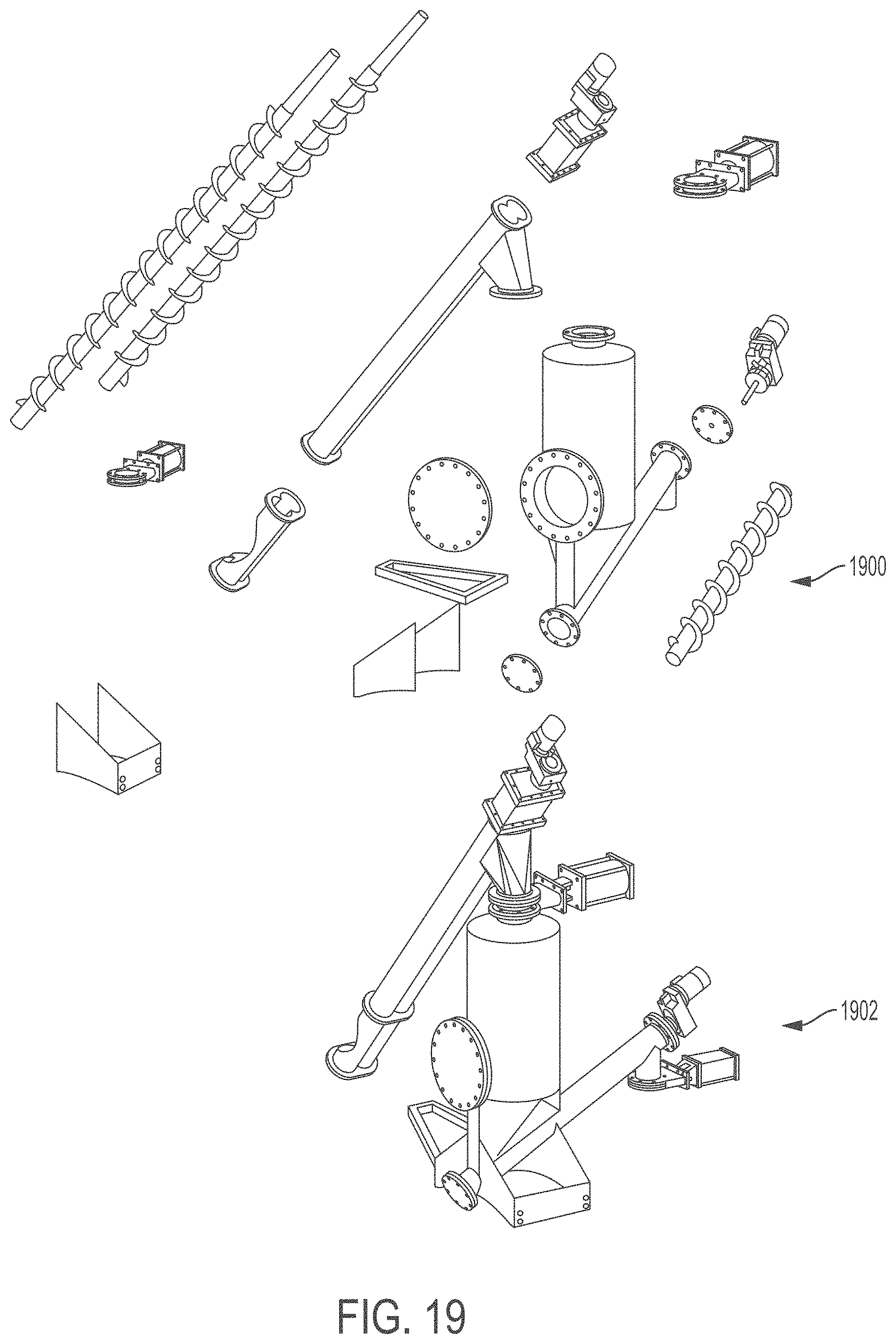 Patent US11773330 Figure 19 – System and process for converting waste plastic into fuel
