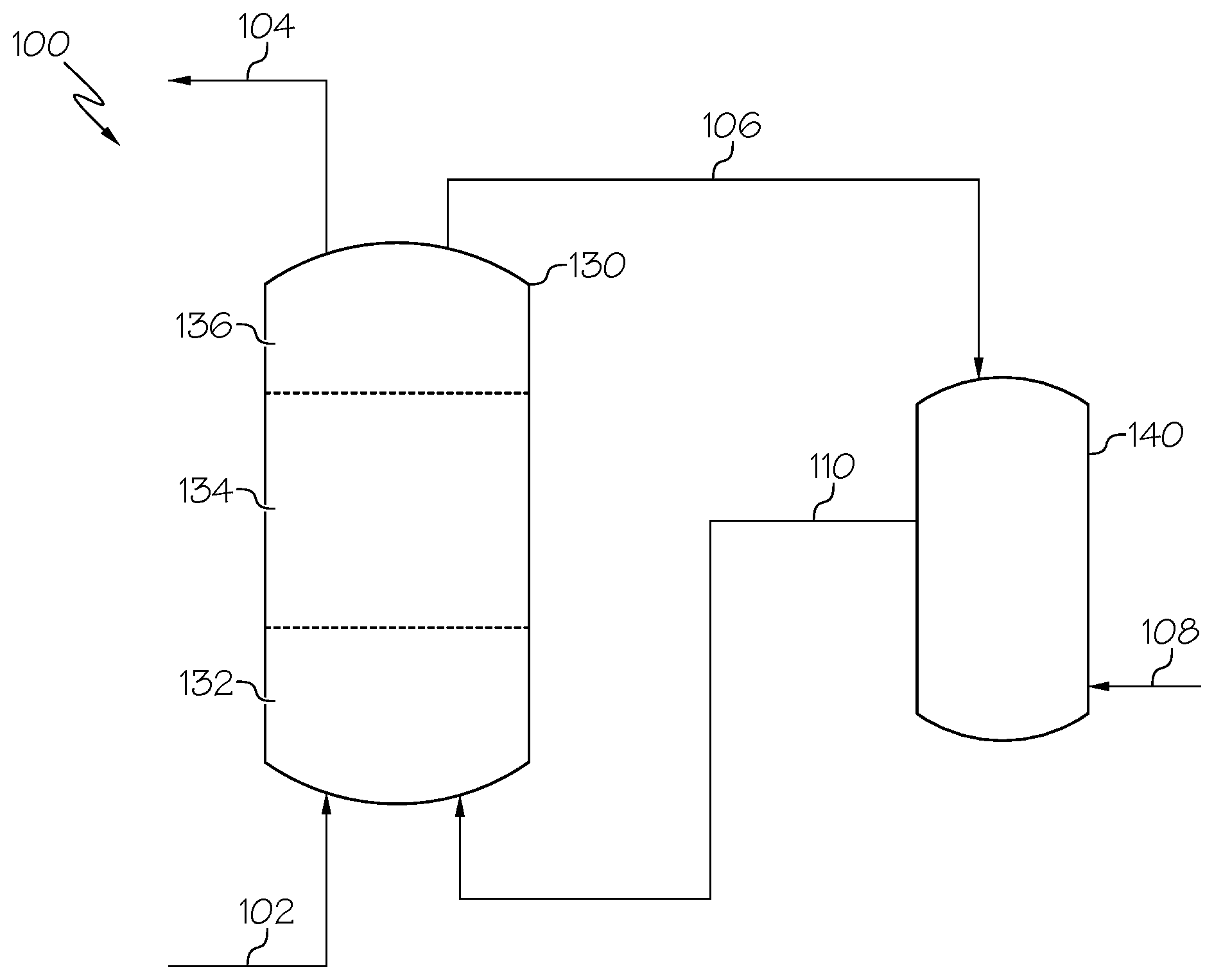 Patent US11773338 Figure 1 – Methods of processing whole crude oils that include sulfur