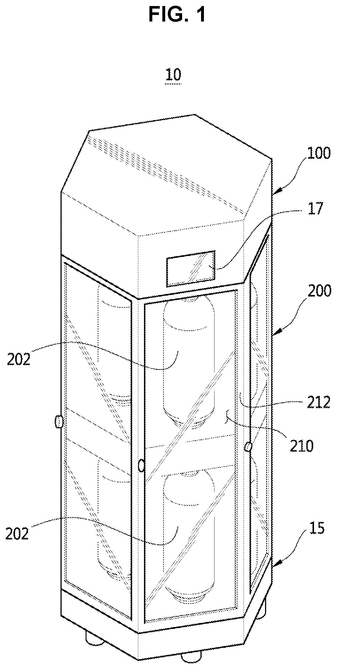 Patent US11773354 Figure 1 – Beer manufacturing device and method for manufacturing beer by using same