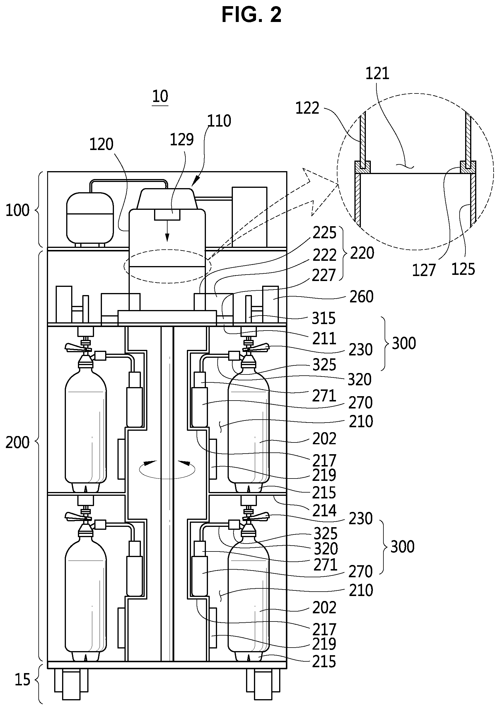 Patent US11773354 Figure 2 – Beer manufacturing device and method for manufacturing beer by using same