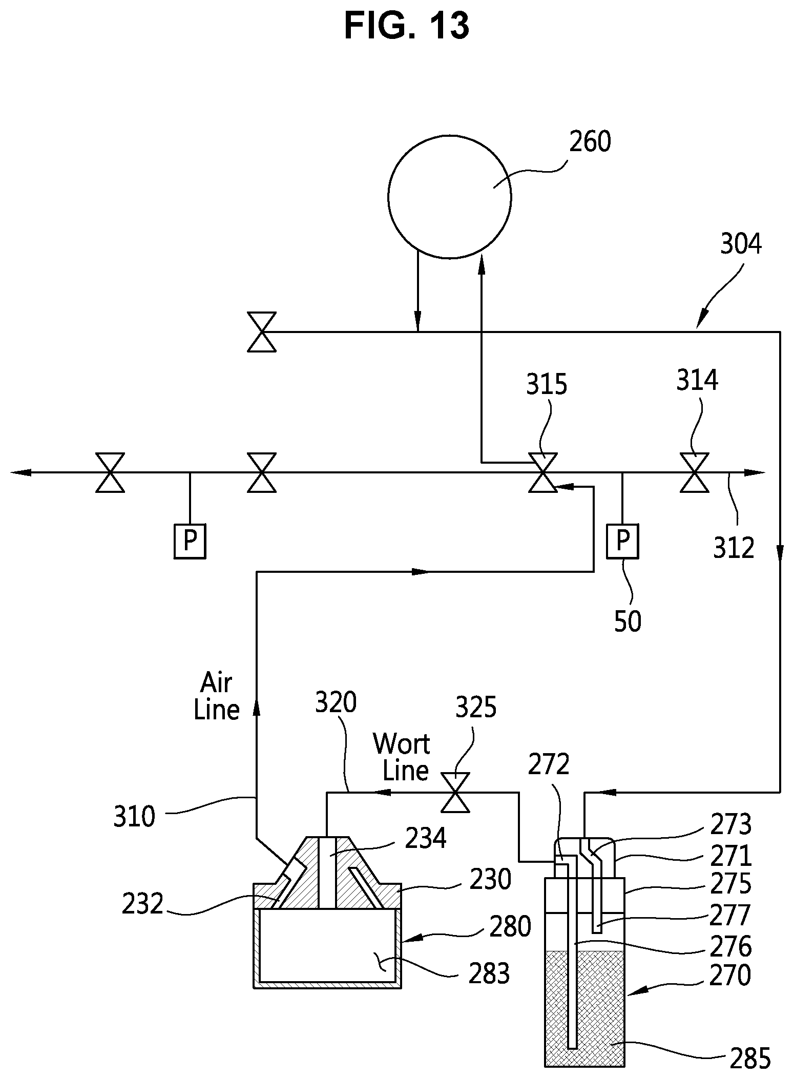 Patent US11773354 Figure 13 – Beer manufacturing device and method for manufacturing beer by using same