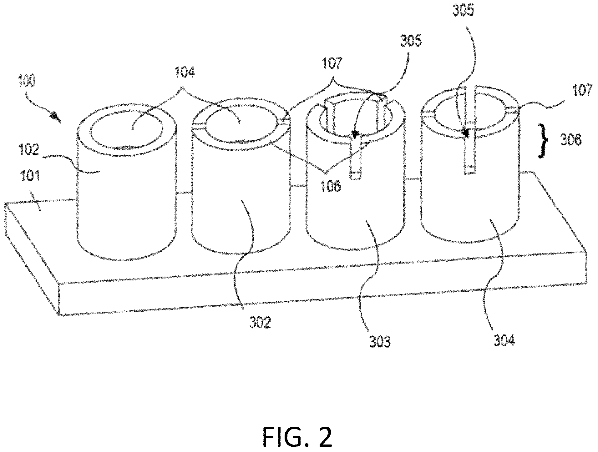 Patent US11773357 Figure 3 – Perfusion plate for microarray 3D bioprinting