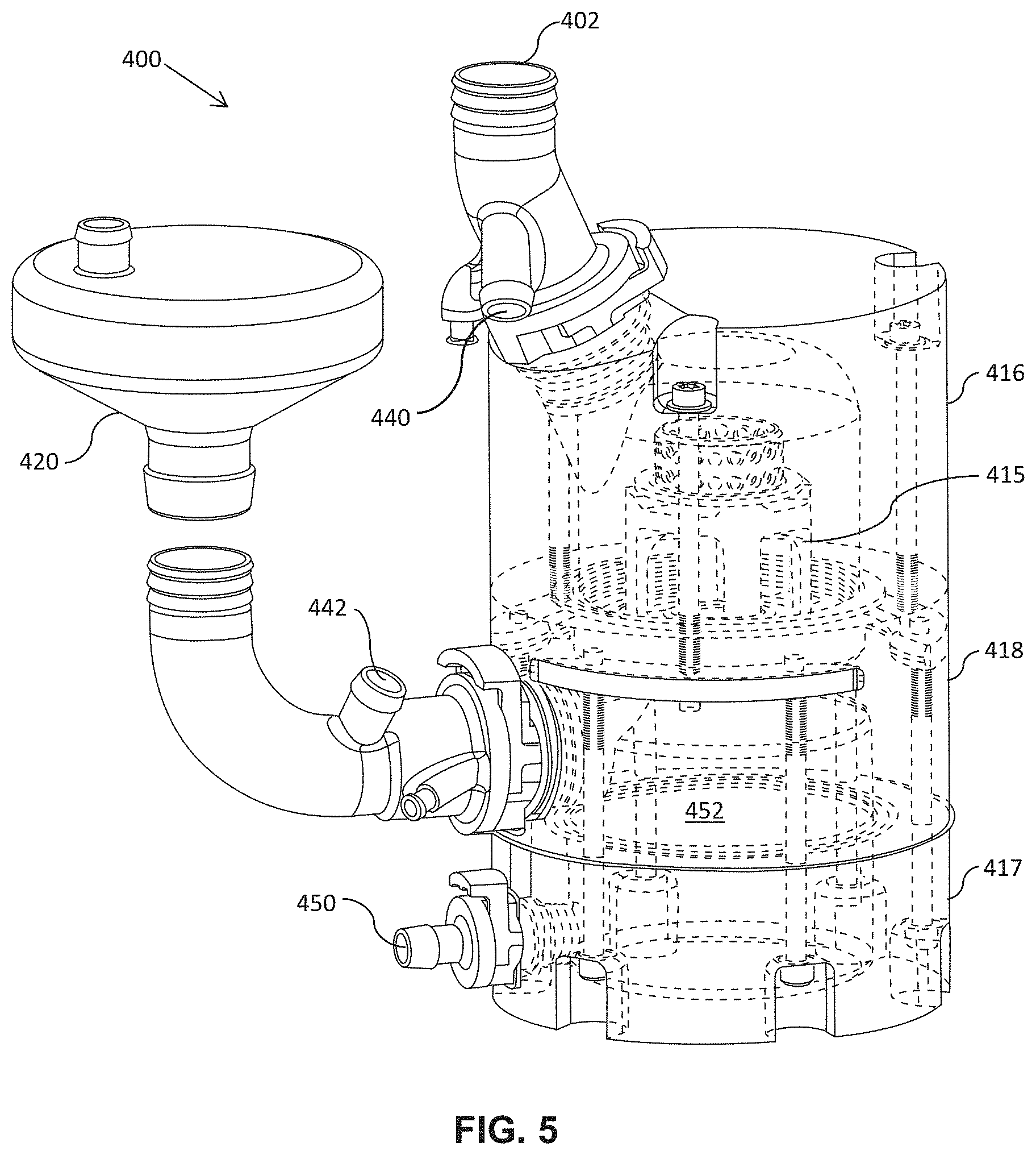Patent US11773362 Figure 3 – Modular bioreactor, compliance chamber for a bioreactor, and cell seeding apparatus