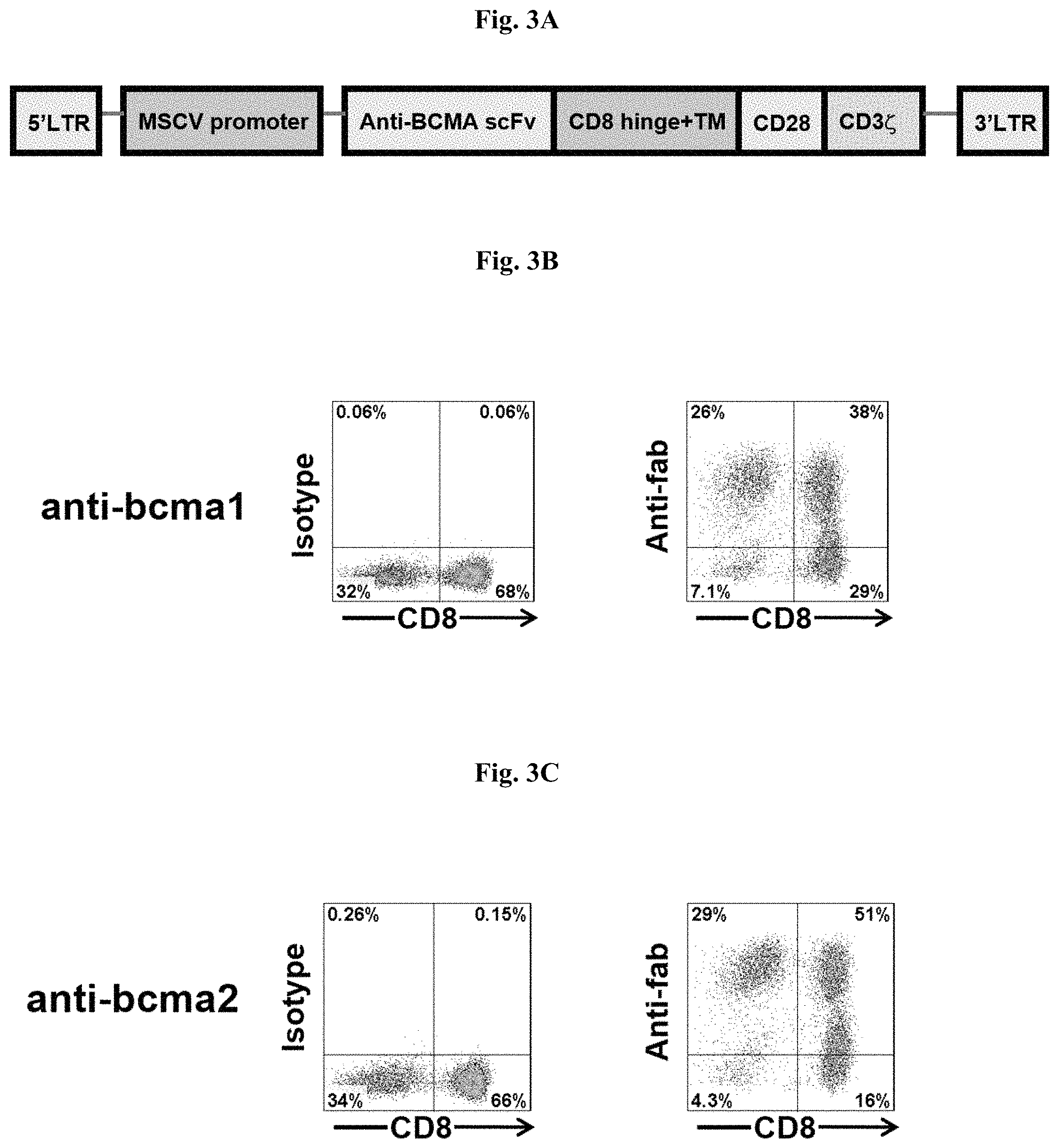 Patent US11773396 Figure 4 – Chimeric antigen receptors targeting B-cell maturation antigen