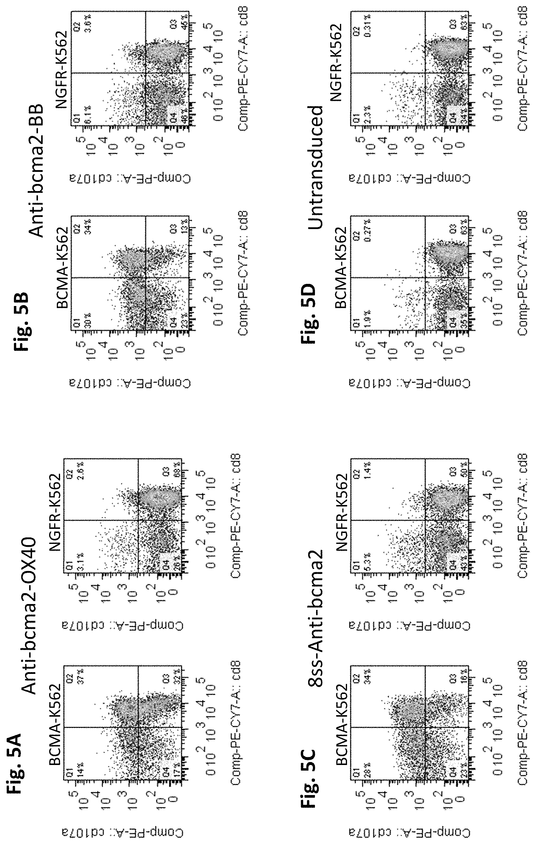 Patent US11773396 Figure 7 – Chimeric antigen receptors targeting B-cell maturation antigen
